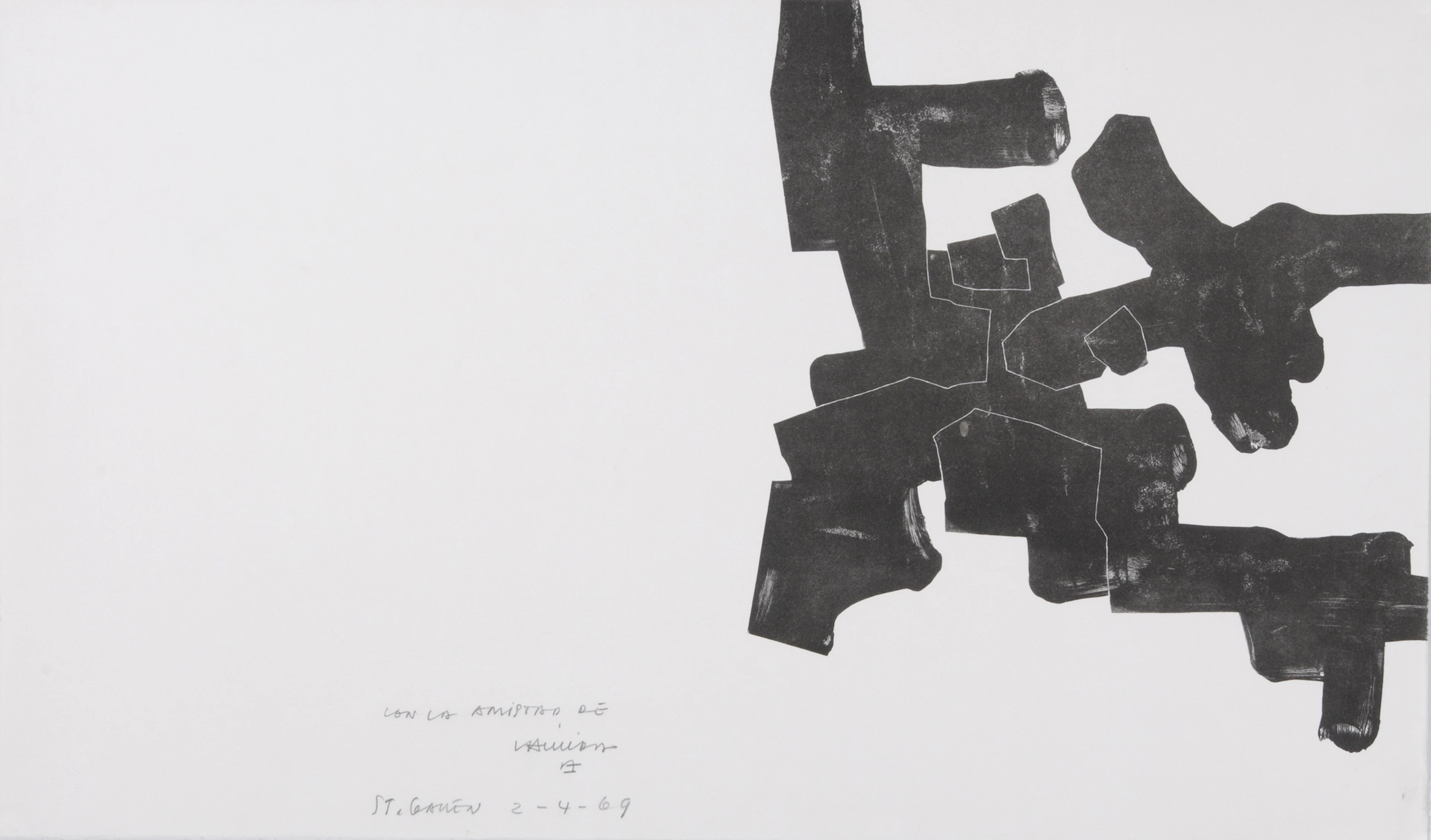 Sheet from "Meditation in Kastilien", 1968 Eduardo Chillida, 1924-2002 (ES)