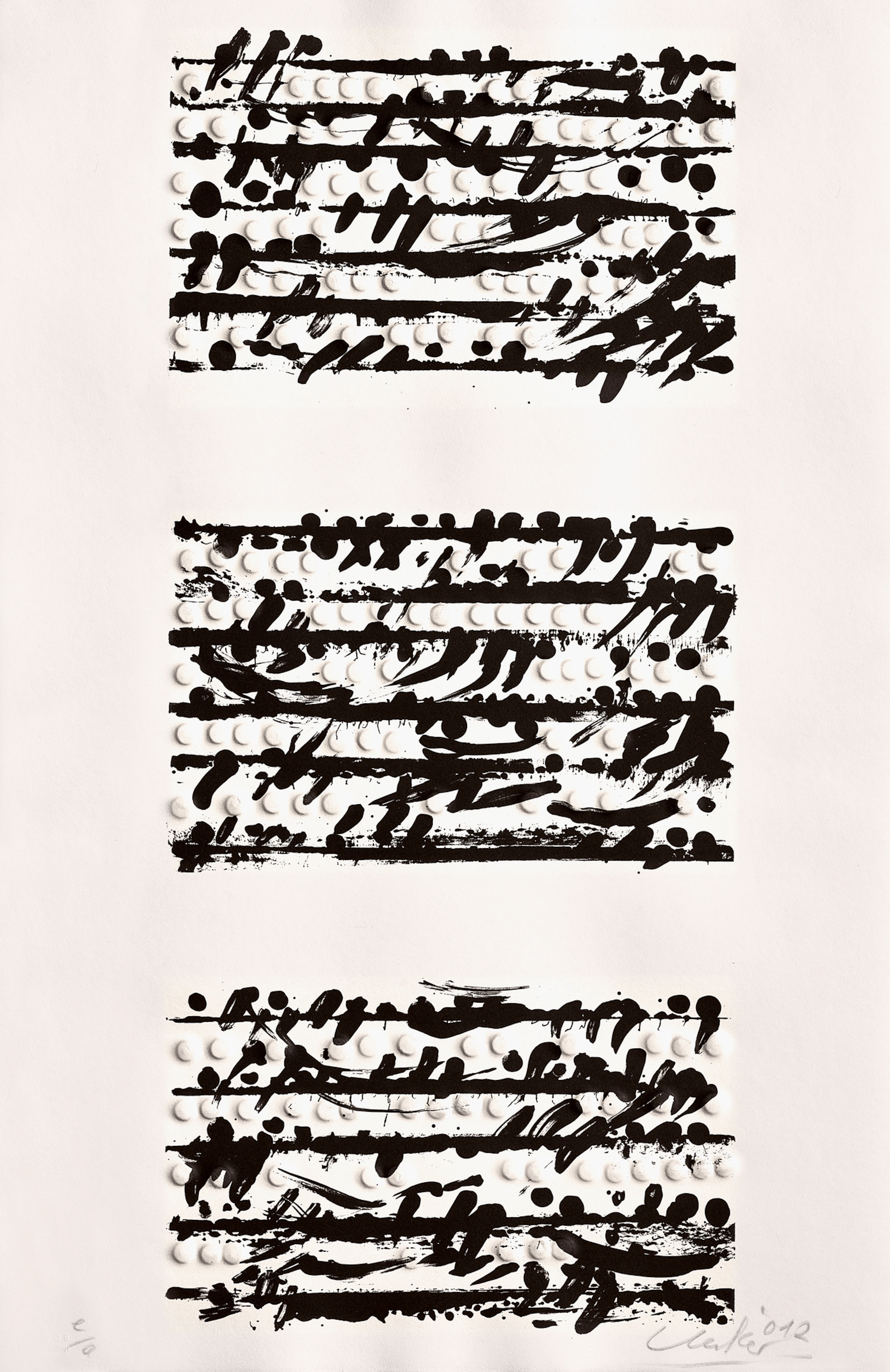 Optische Partitur, 2012 Günther Uecker, 1930 (DE)