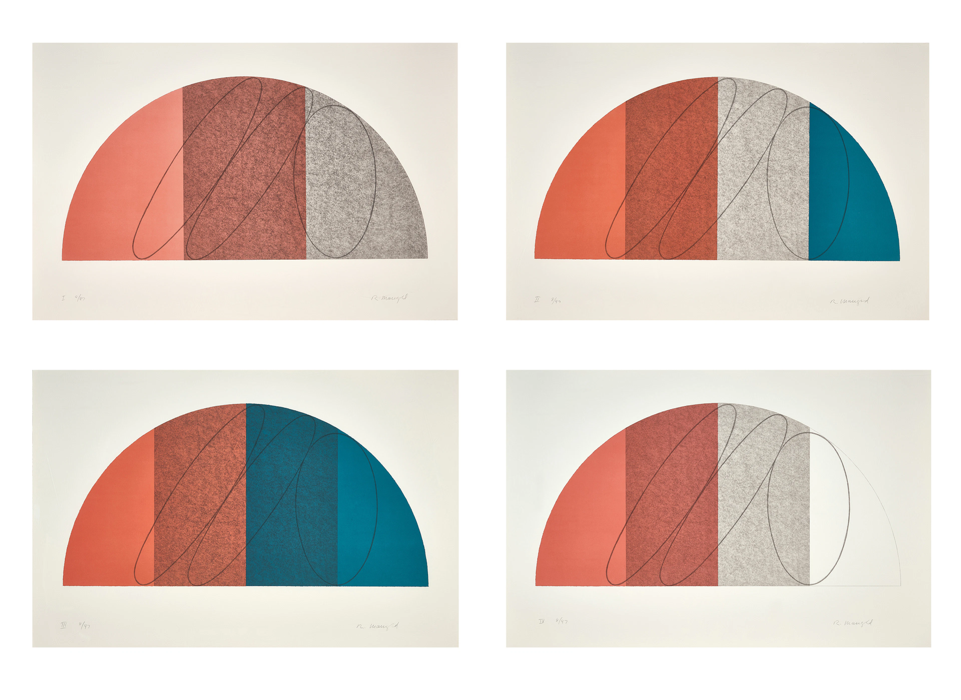 Semi-Circle I-IV, 1995 Robert Mangold, 1937 (US)
