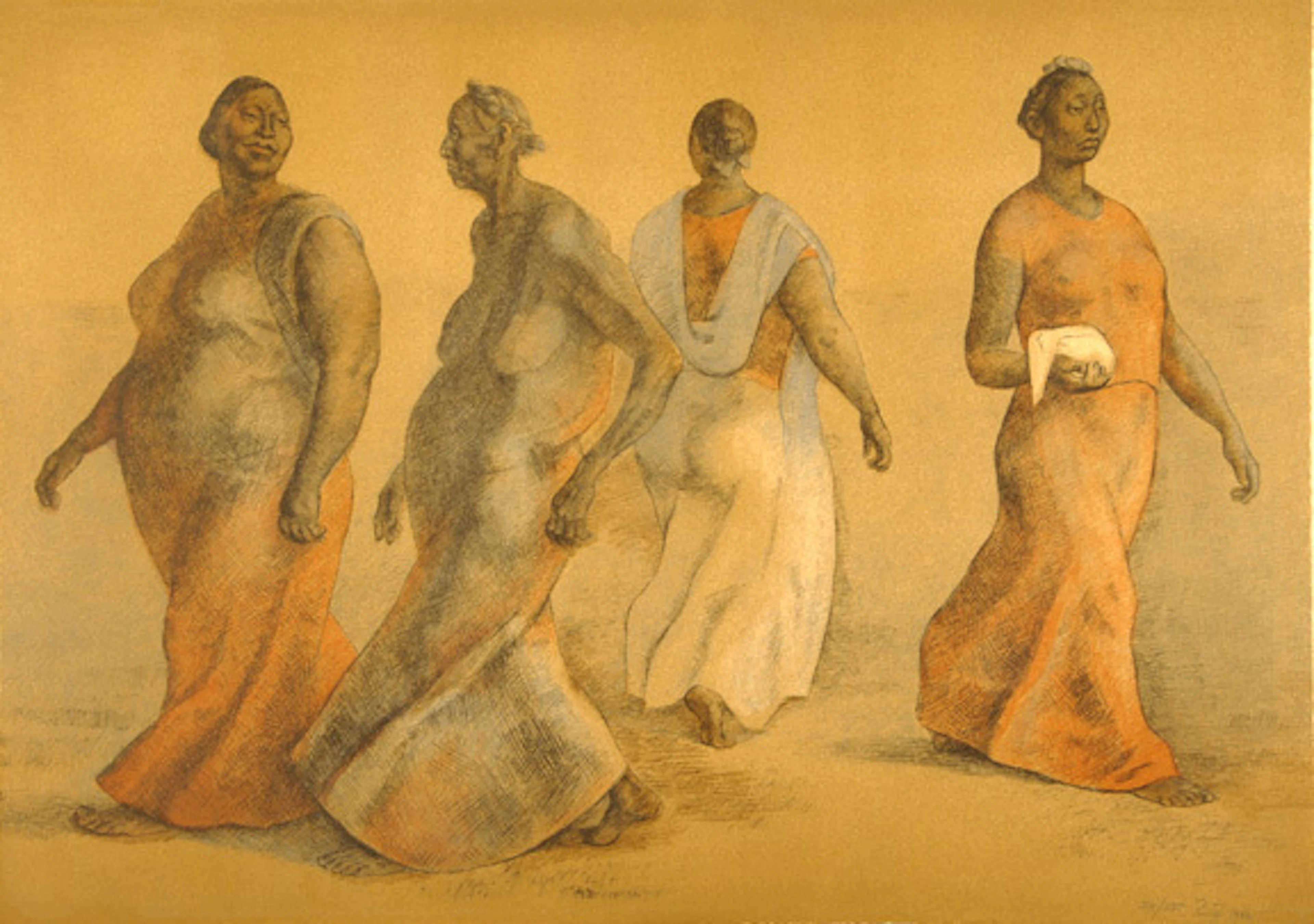 Mujeres caminando I (Women Walking I), 1982 Francisco Zuniga, 1912-1998 (MX)