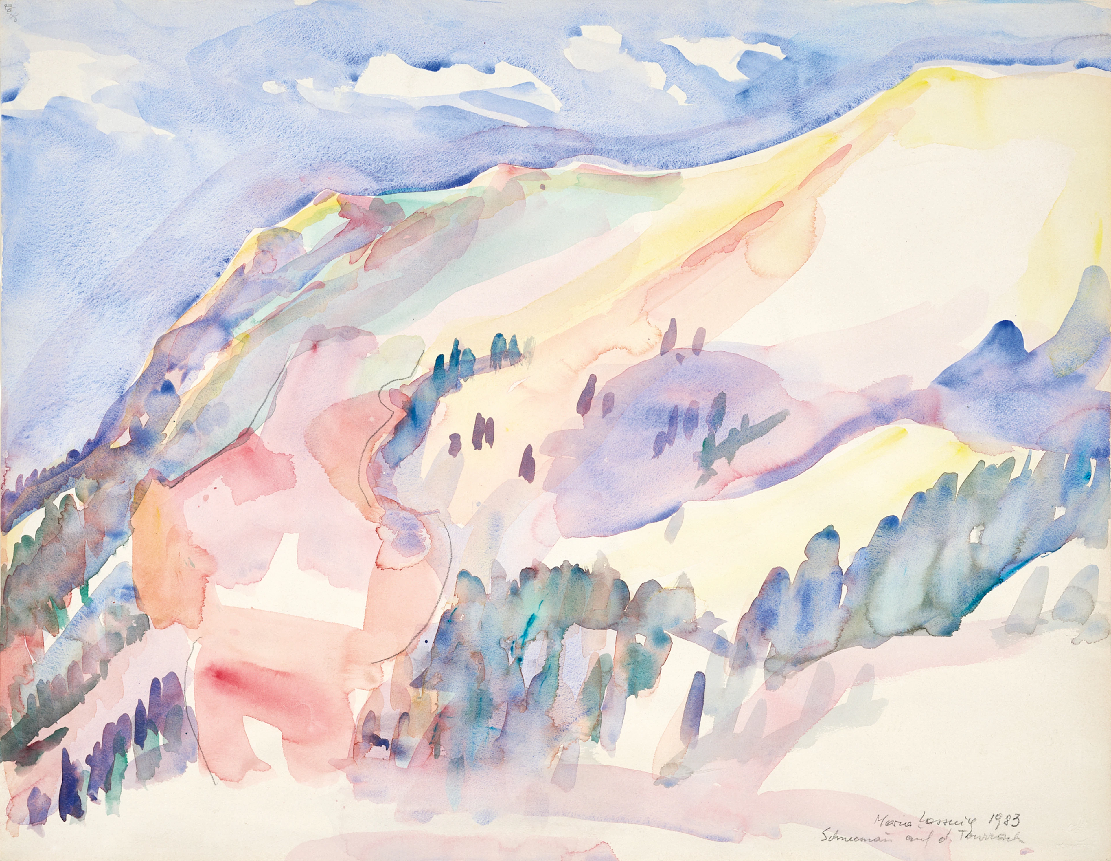 Schneemann auf der Tourrach, 1983 Maria Lassnig, 1919-2014 (AT)