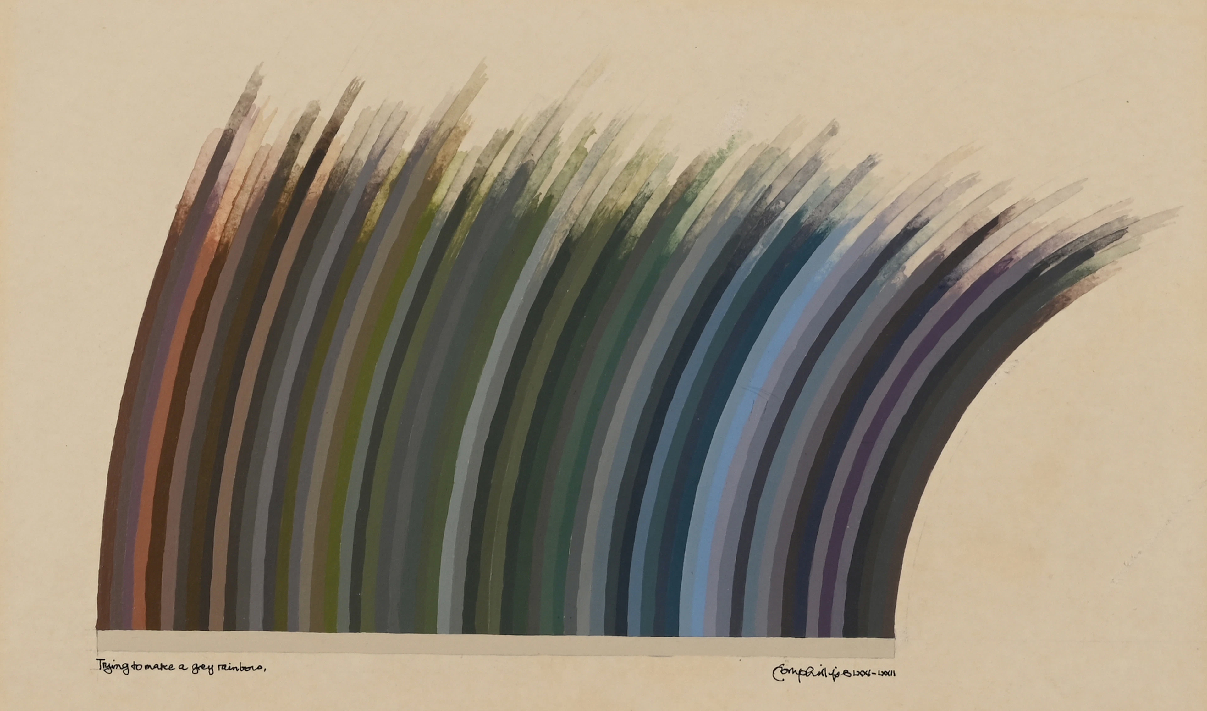 3 works: Triptych; Terminal Greys; Trying to make a grey Rainbow