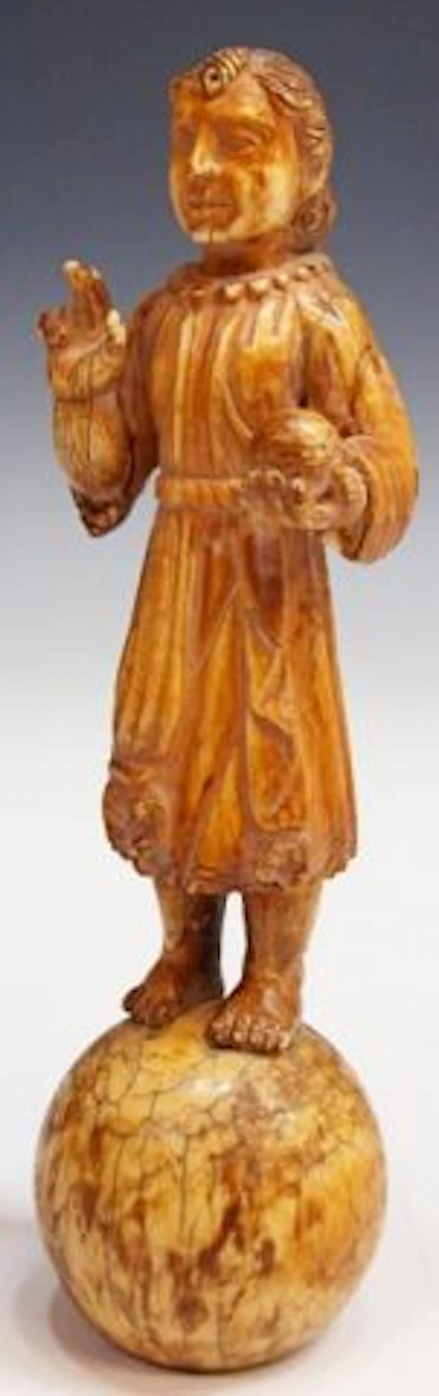 PORTUGUESE IVORY CHRIST CHILD SCULPTURE, 17 C