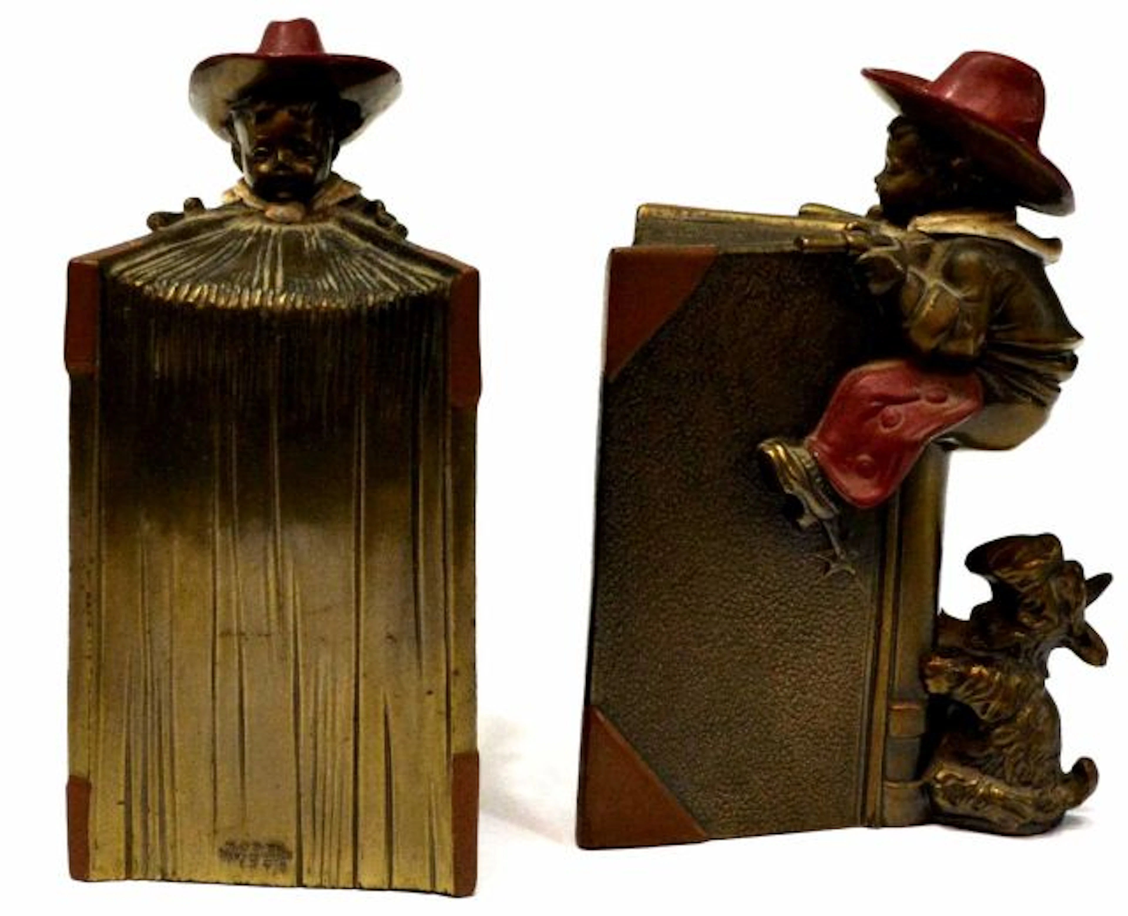 (PAIR) VINTAGE K & C CO. COWBOY BOOKENDS