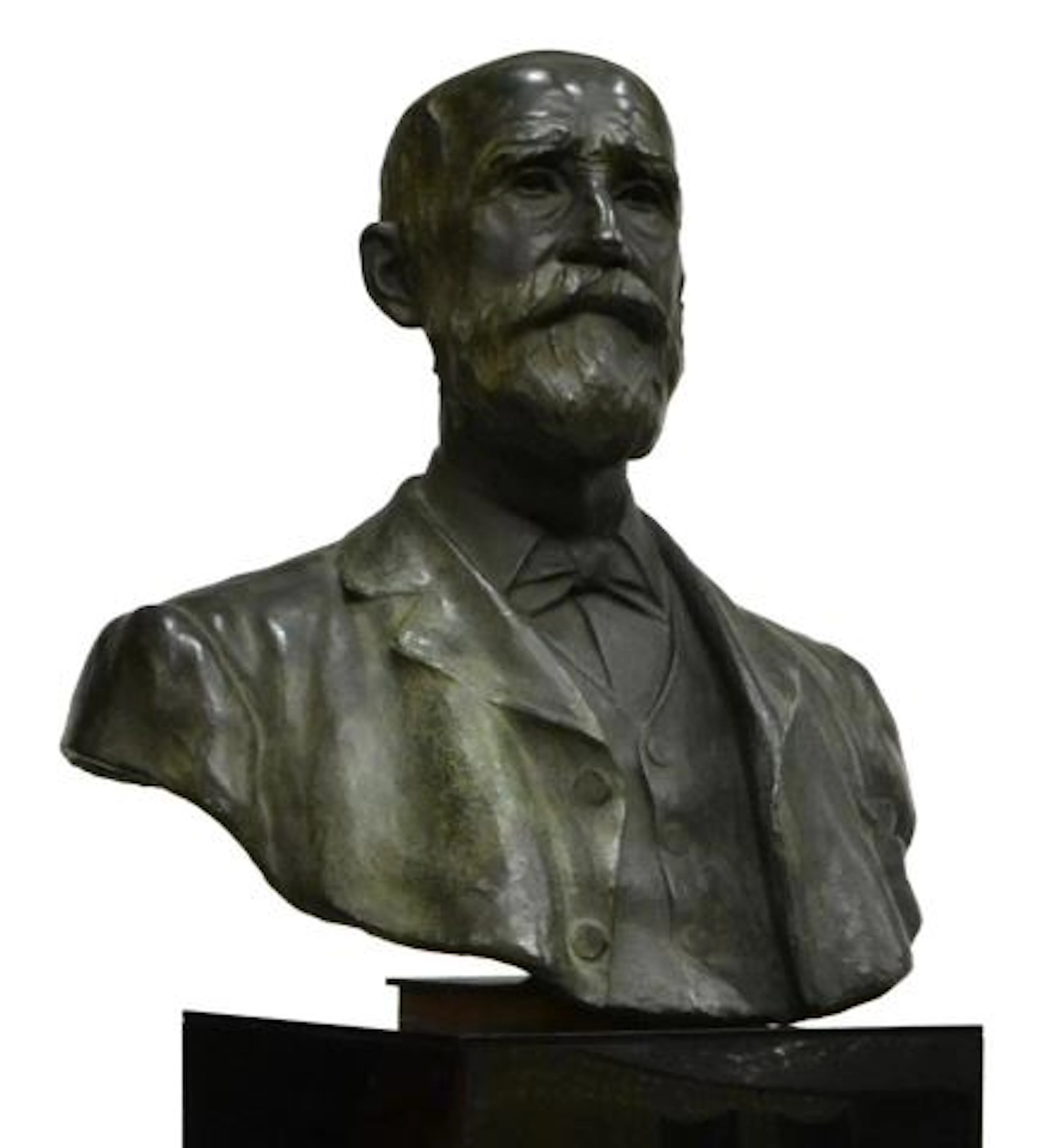 HAROLD PARKER BRONZE BUST, FREUD, ON PEDESTAL