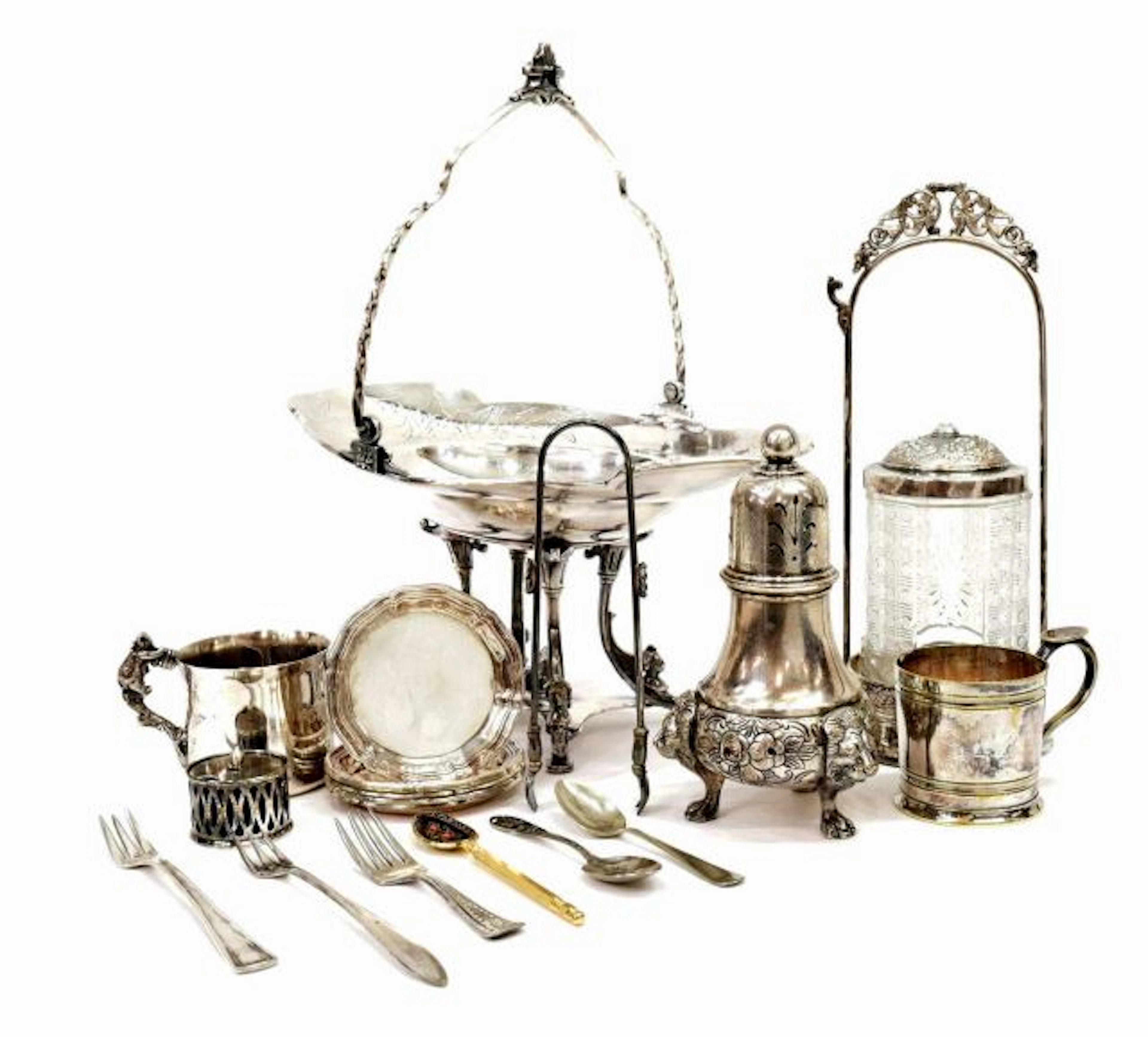COLLECTION OF SILVERPLATE TABLE & SERVICEWARE