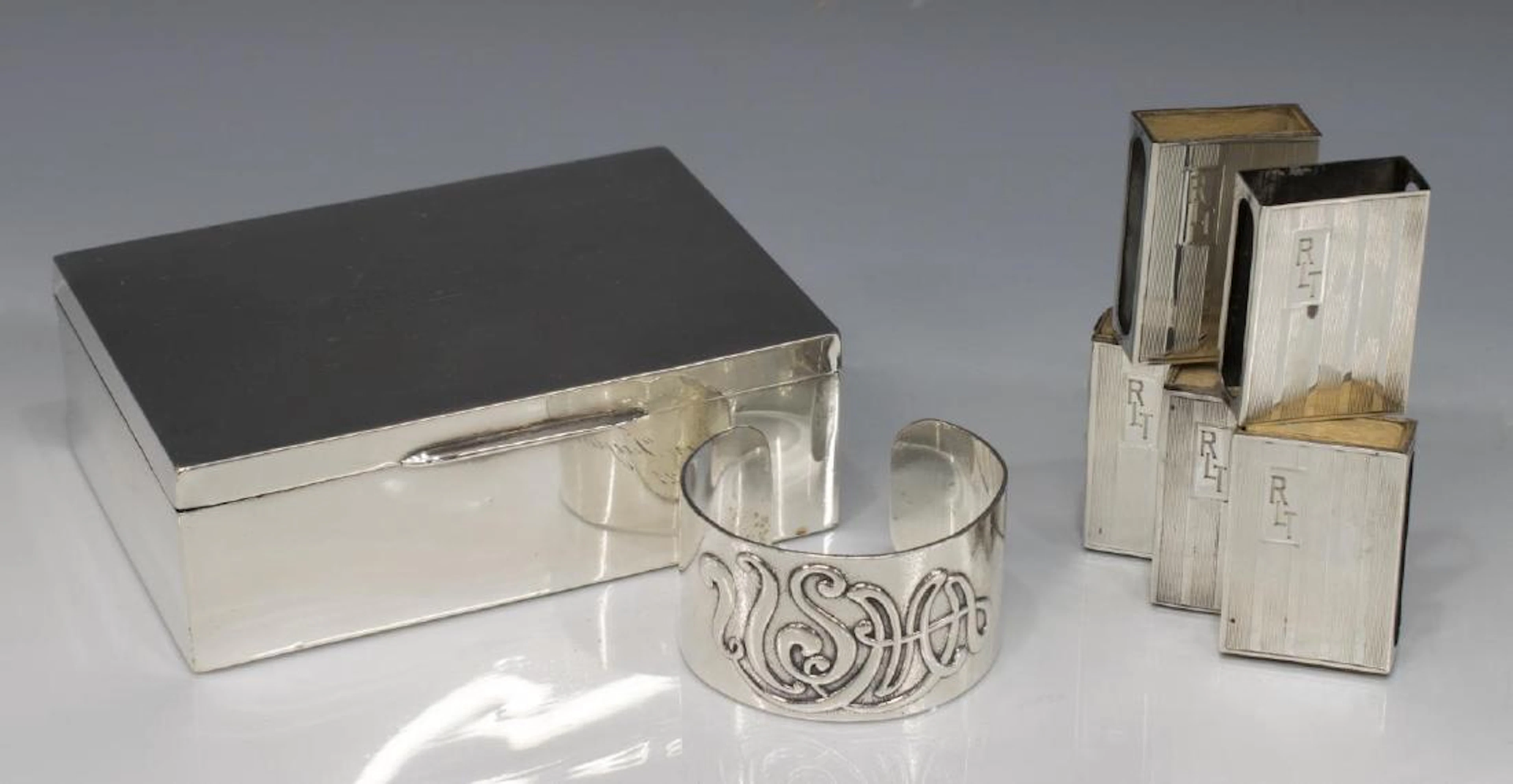 (7)USMA LM MARKOWITZ STERLING CUFF BRACELET & MORE