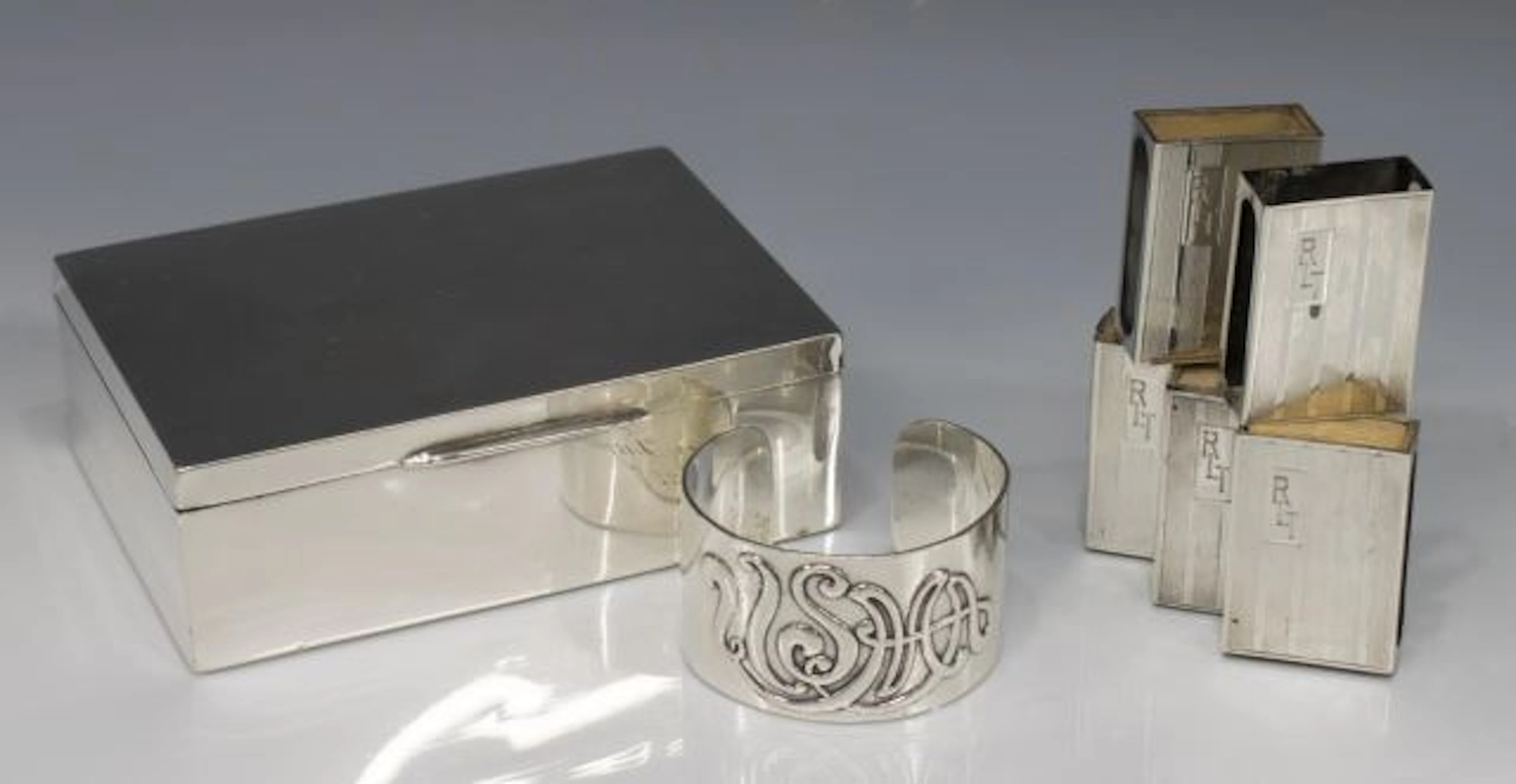 (7)USMA LM MARKOWITZ STERLING CUFF BRACELET & MORE