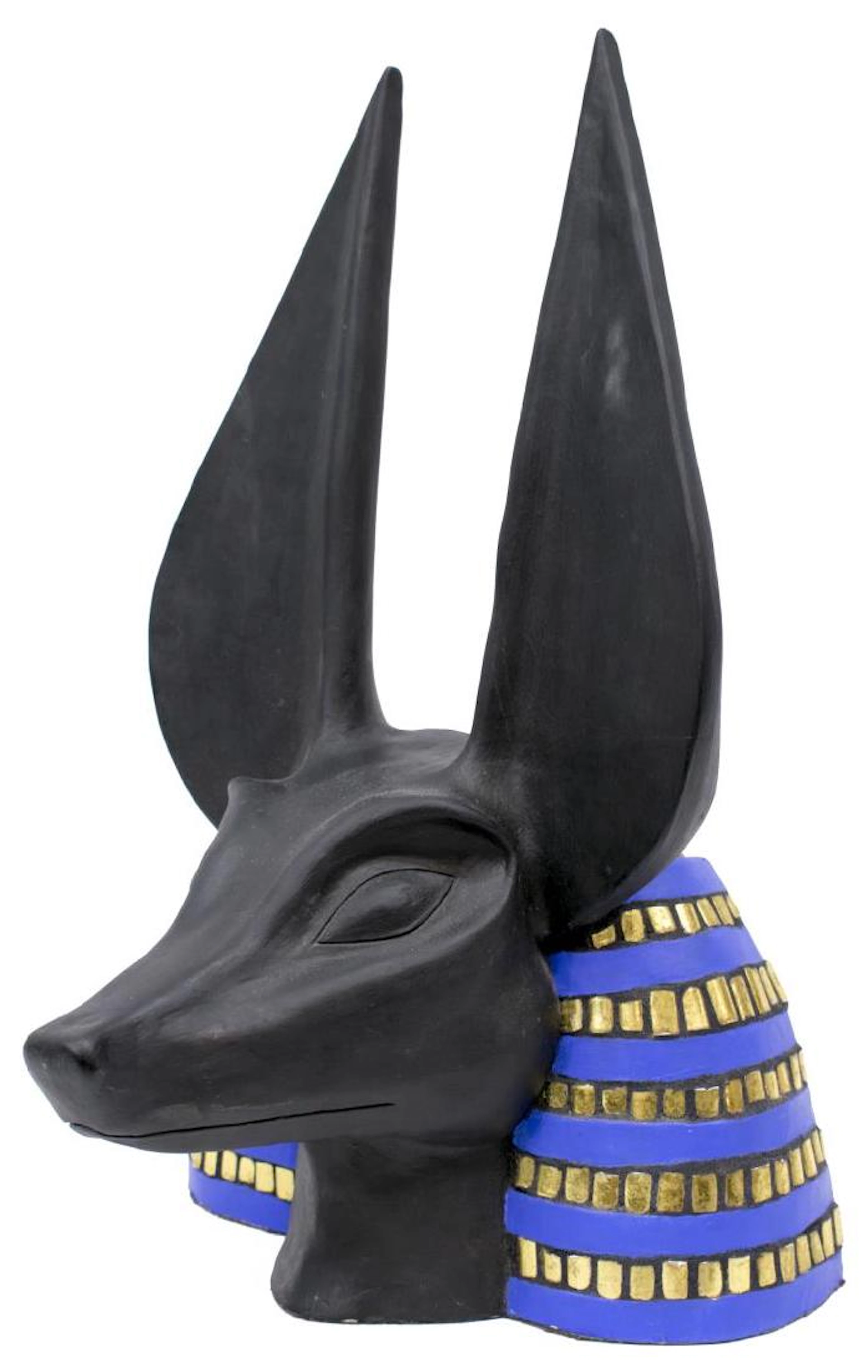 Egyptian ceramic sculpture, bust of anubis