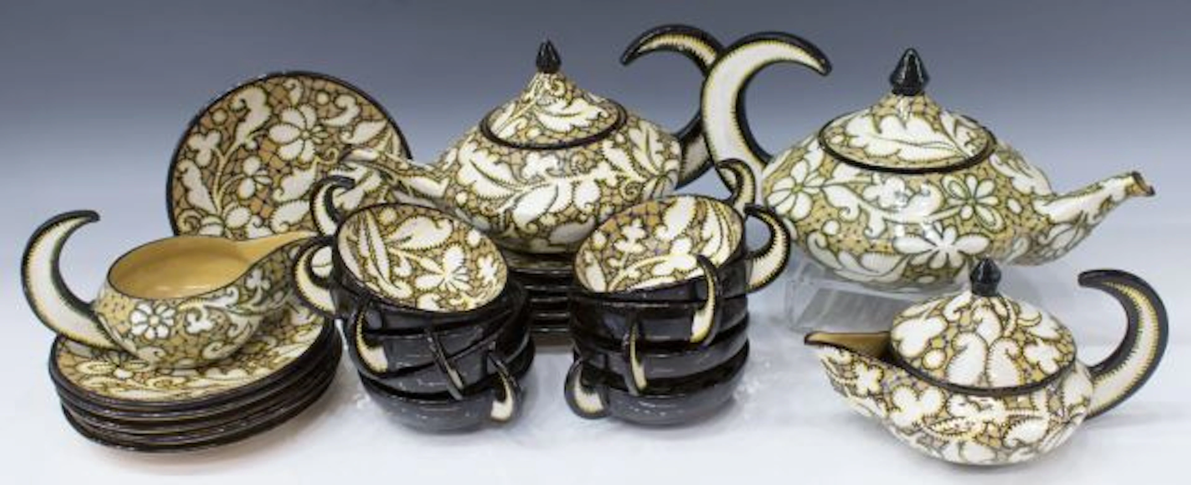 (25) FUTURIST TULLIO D'ALBISOLA (D.1971) TEA SET