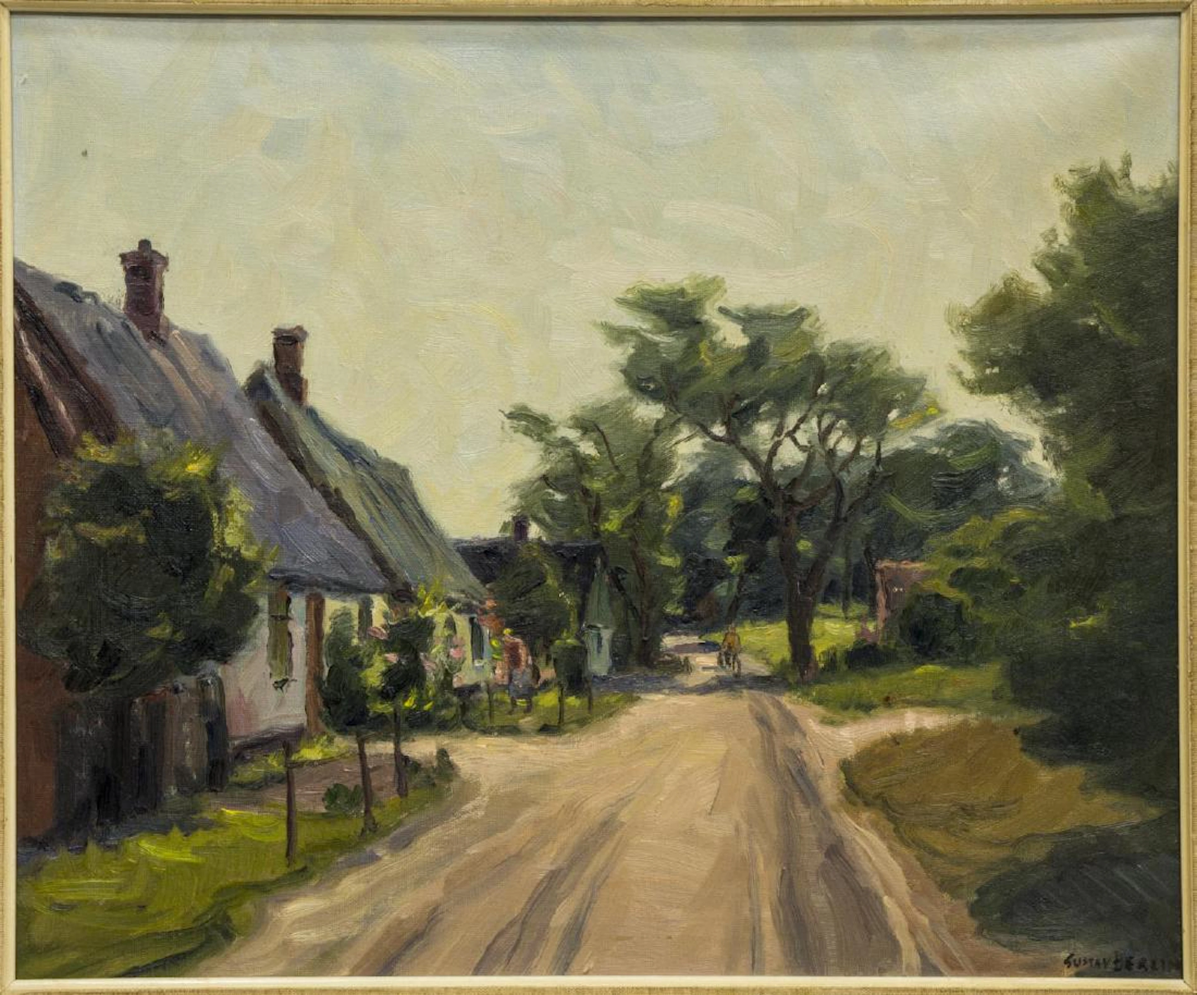 Gustav berlin (sweden, d.1988) framed oil painting