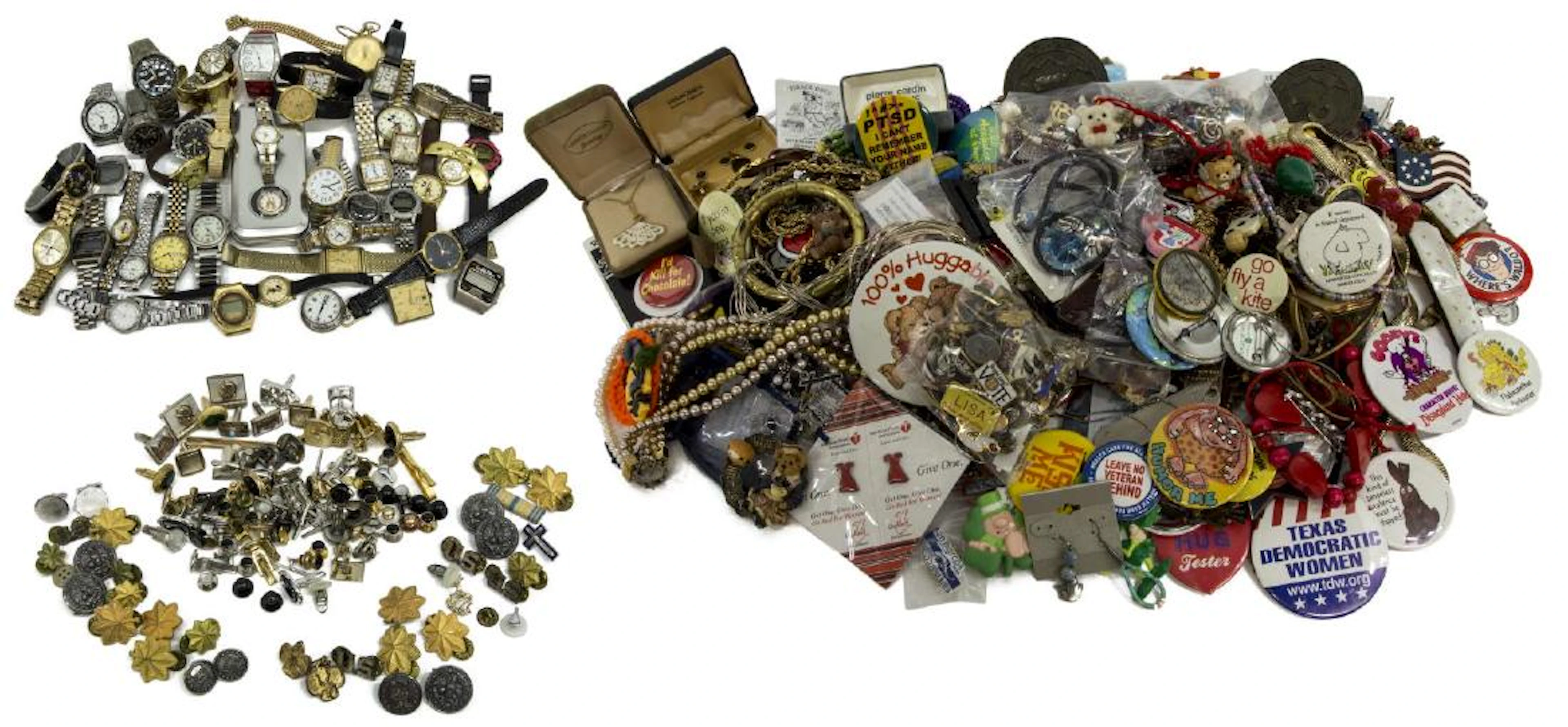 Huge group of costume jewelry & parts & pieces