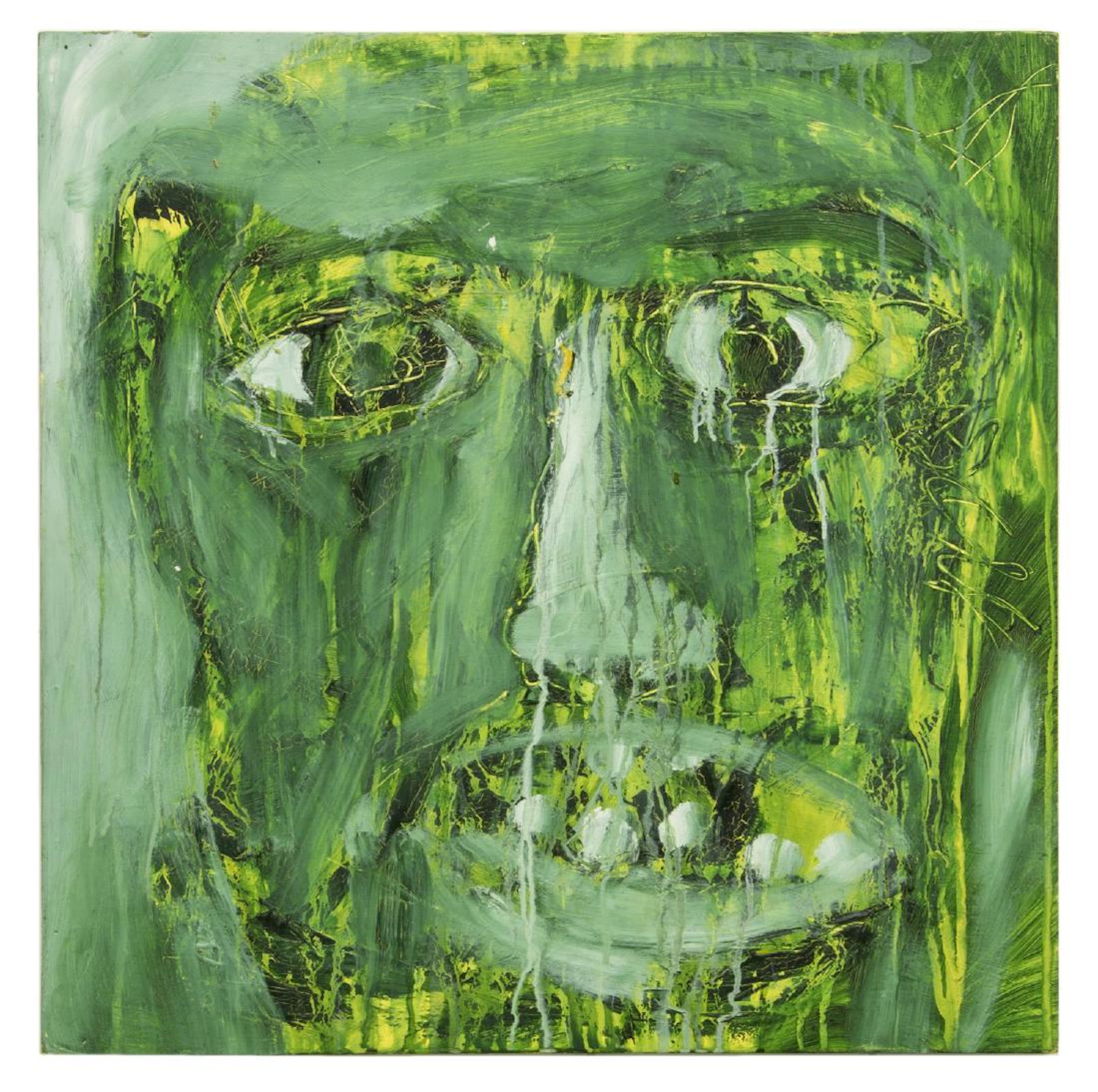 Acrylic painting on wood, signed robert reynolds