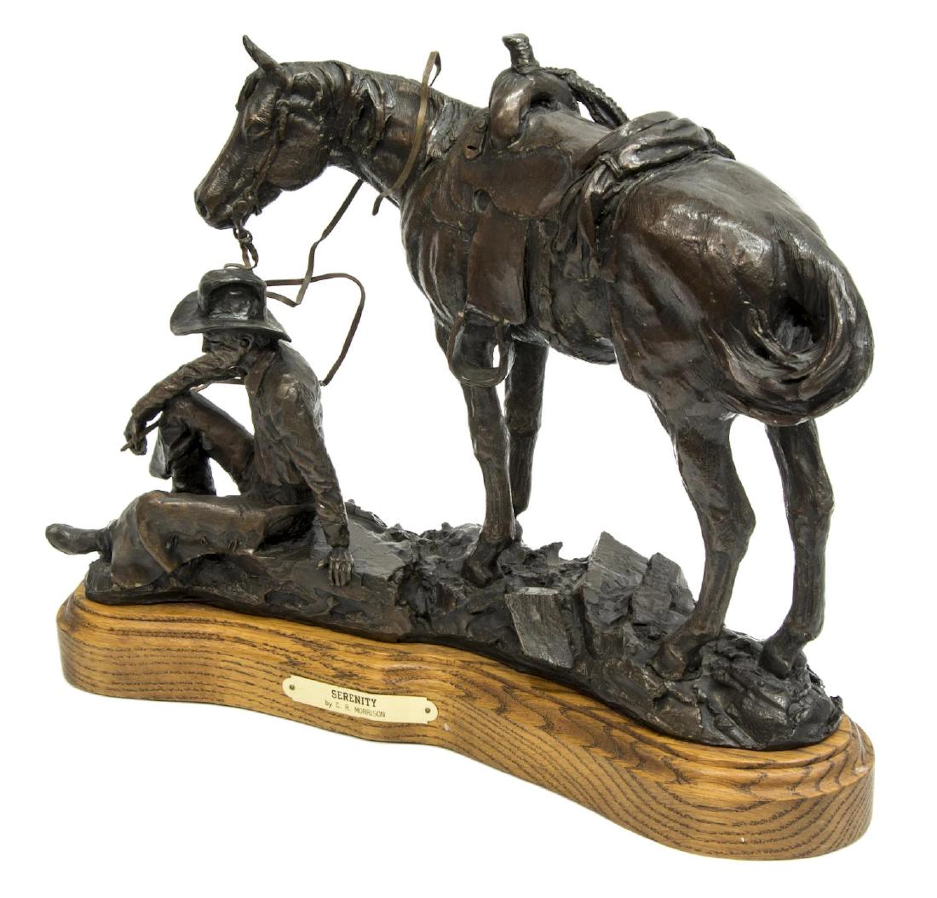 Limited edition bronze, 'serenity' c.r. morrison