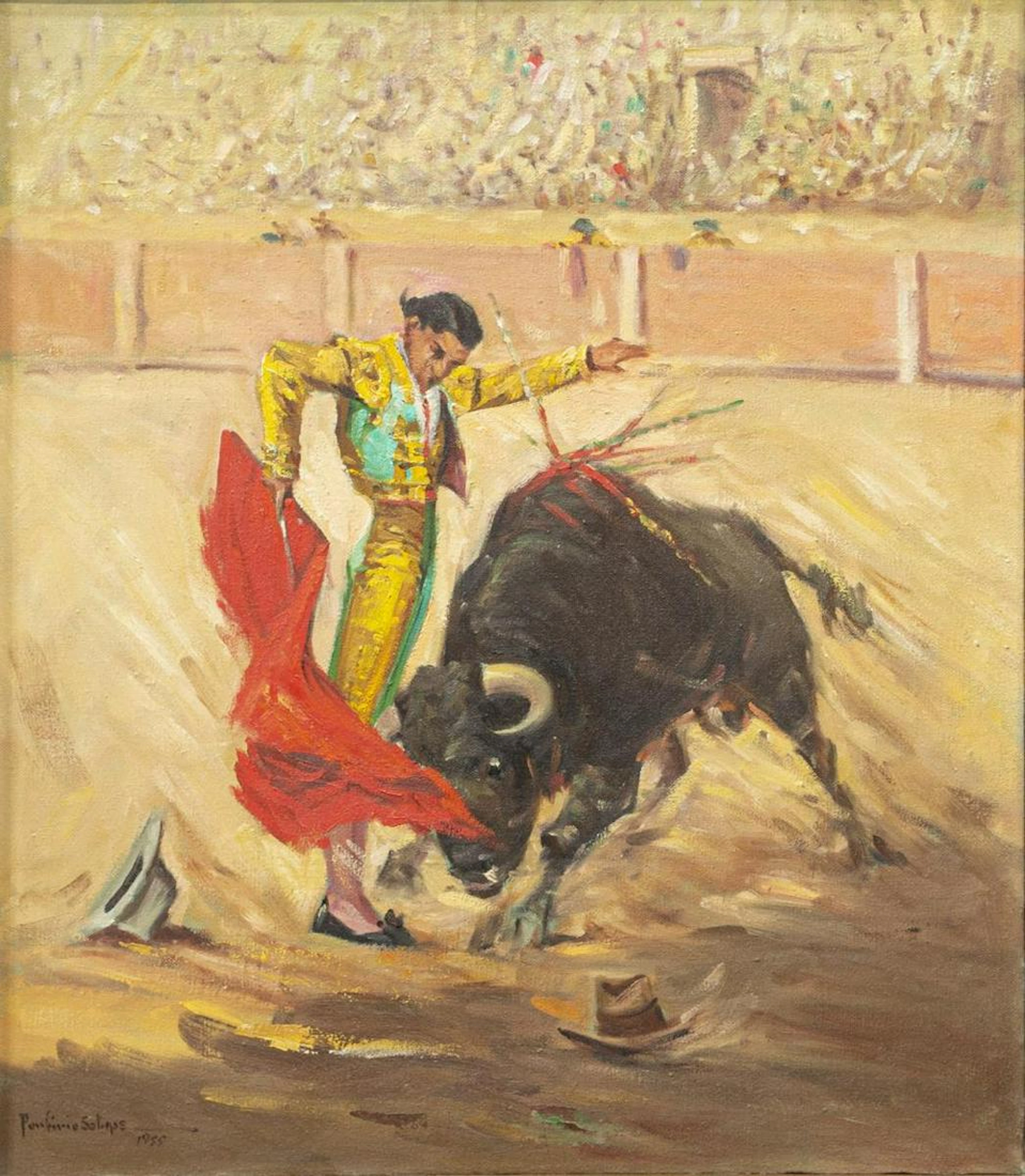 PORFIRIO SALINAS (D.1973) BULLFIGHTER, 24" x 20"