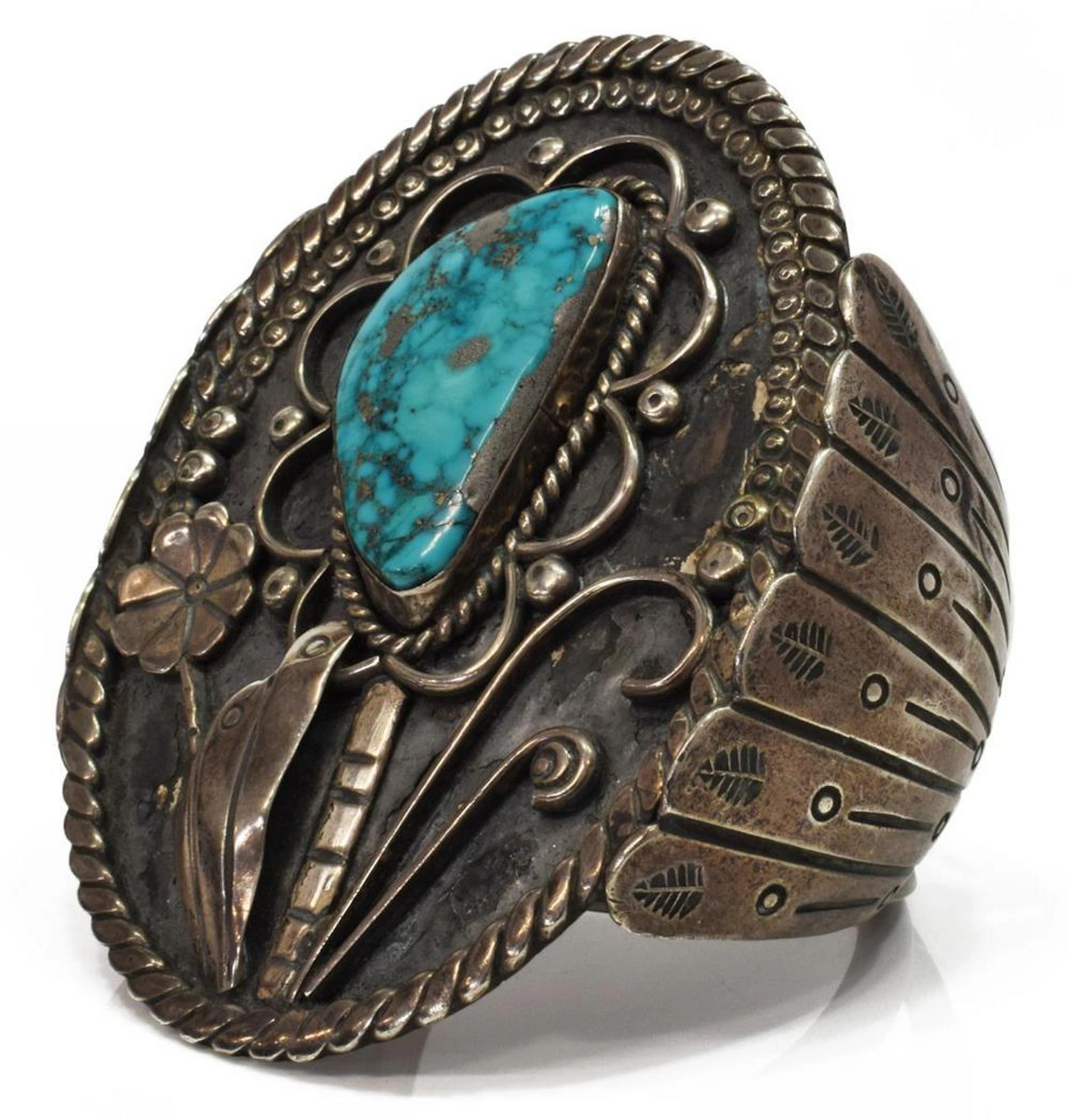 ATIVE AMERICAN MORENCI TURQUOISE CUFF BRACELET
