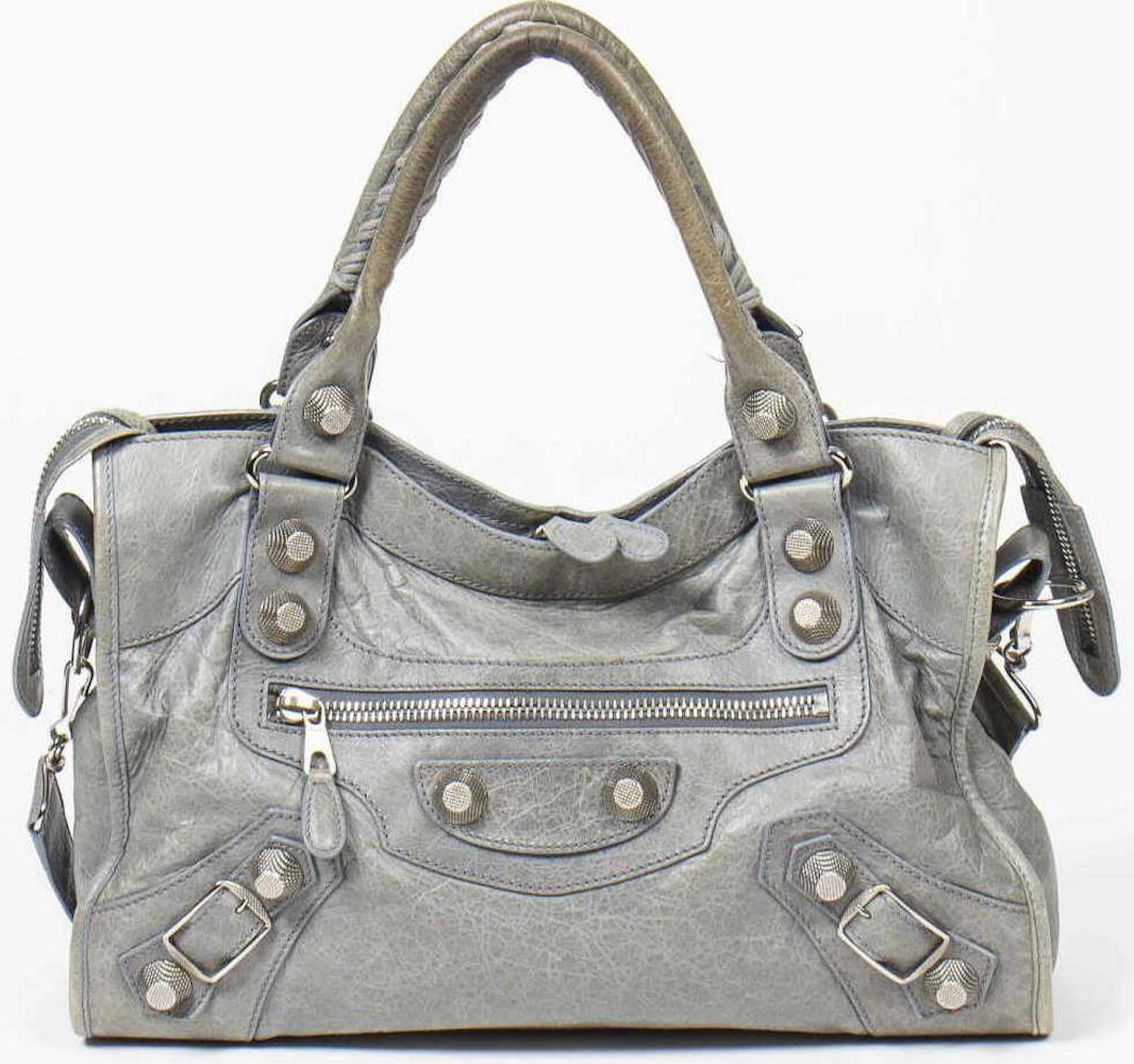 BALENCIAGA 'MOTOCROSS GIANT CITY 21' GREY HANDBAG