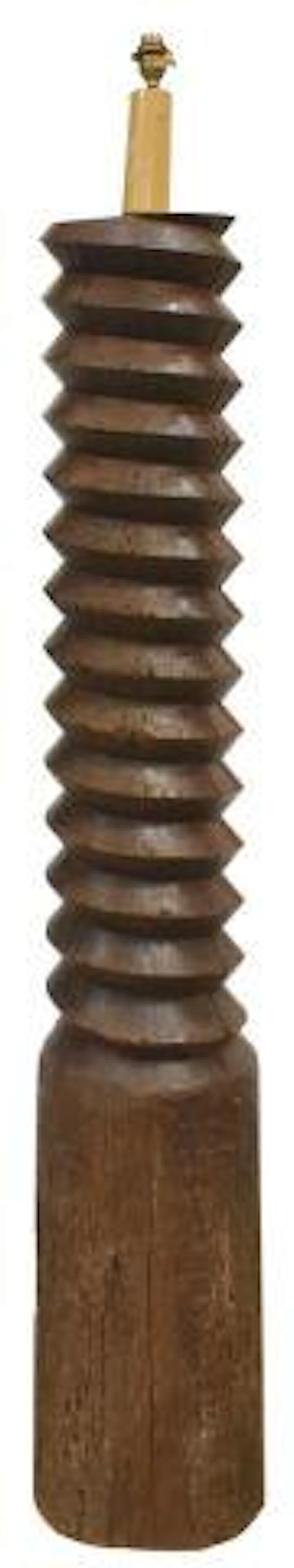 RUSTIC FRENCH OAK WINE PRESS SCREW FLOOR LAMP