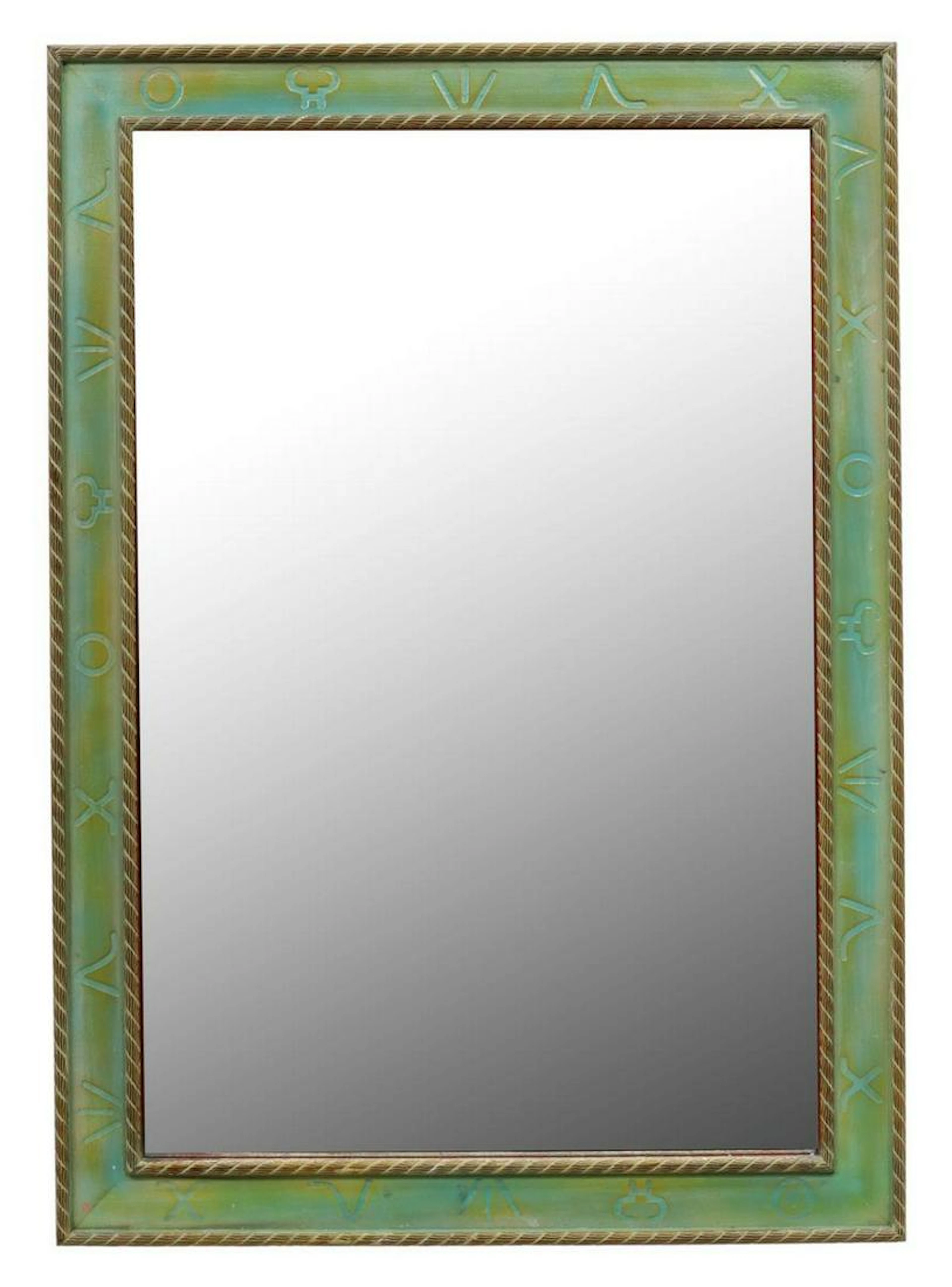 SOUTHWEST STYLE CATTLE BRANDS WALL MIRROR