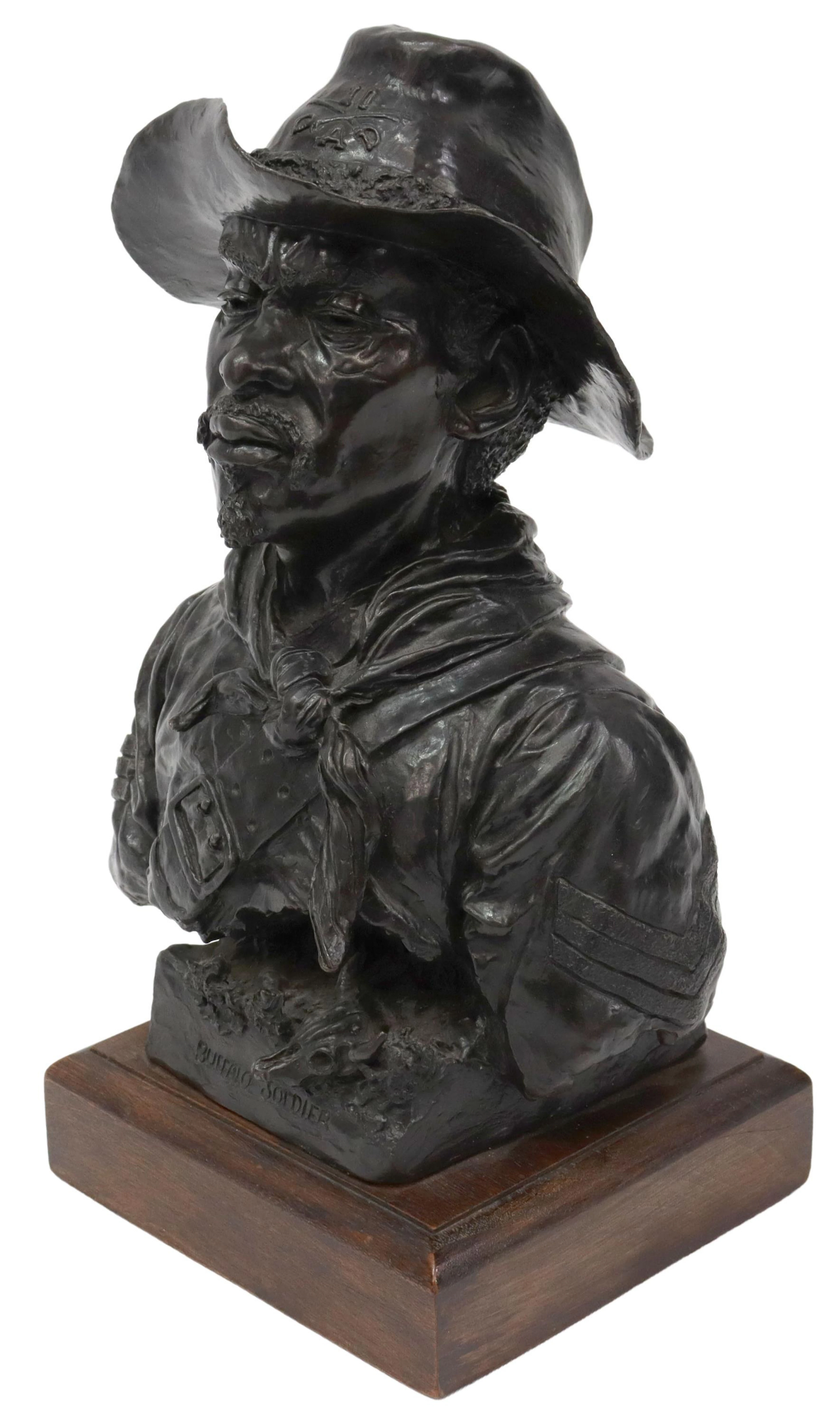 ROBERT SUMMERS (B.1940) BRONZE BUFFALO SOLDIER
