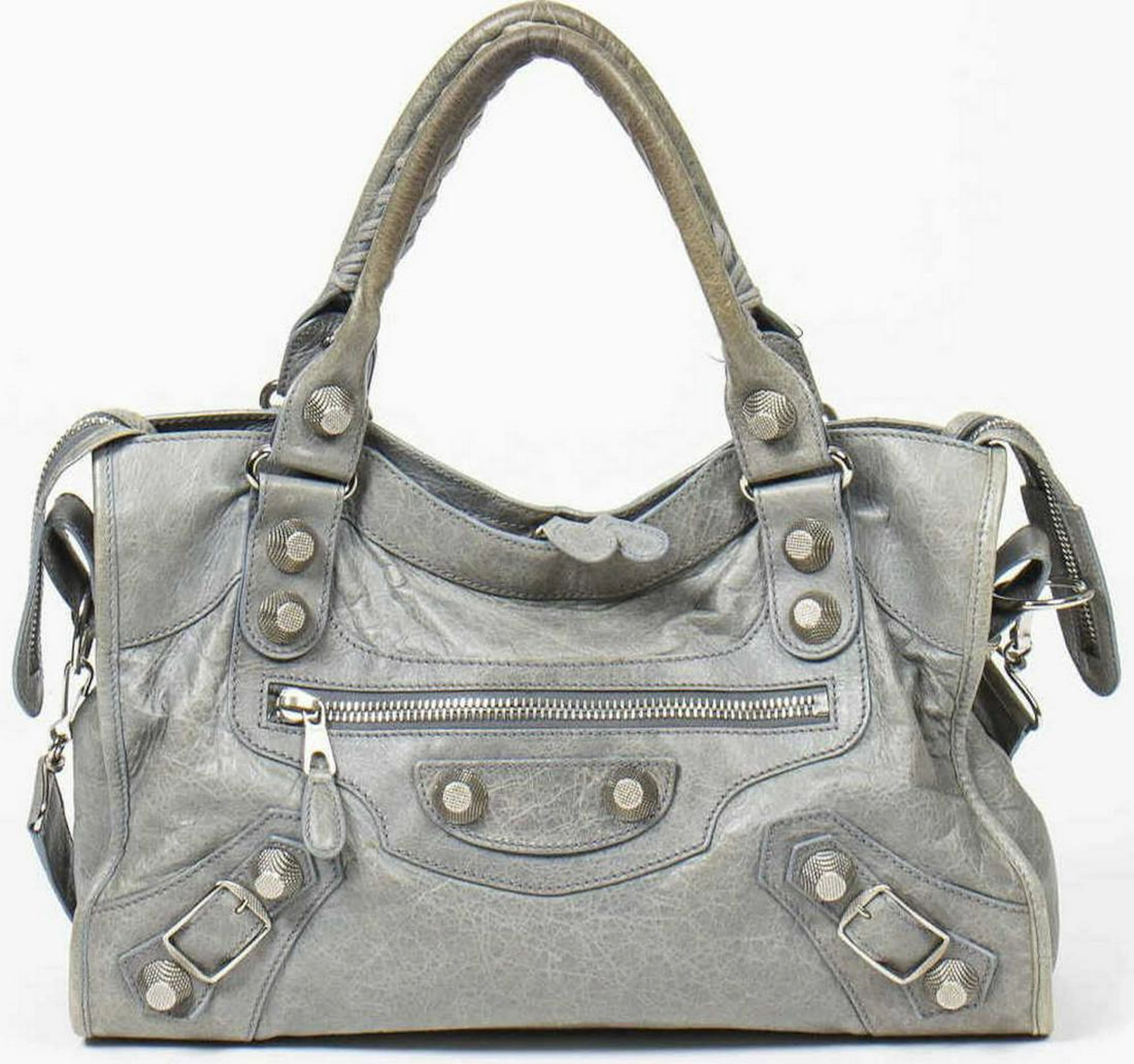 BALENCIAGA 'MOTOCROSS GIANT CITY 21' GREY HANDBAG