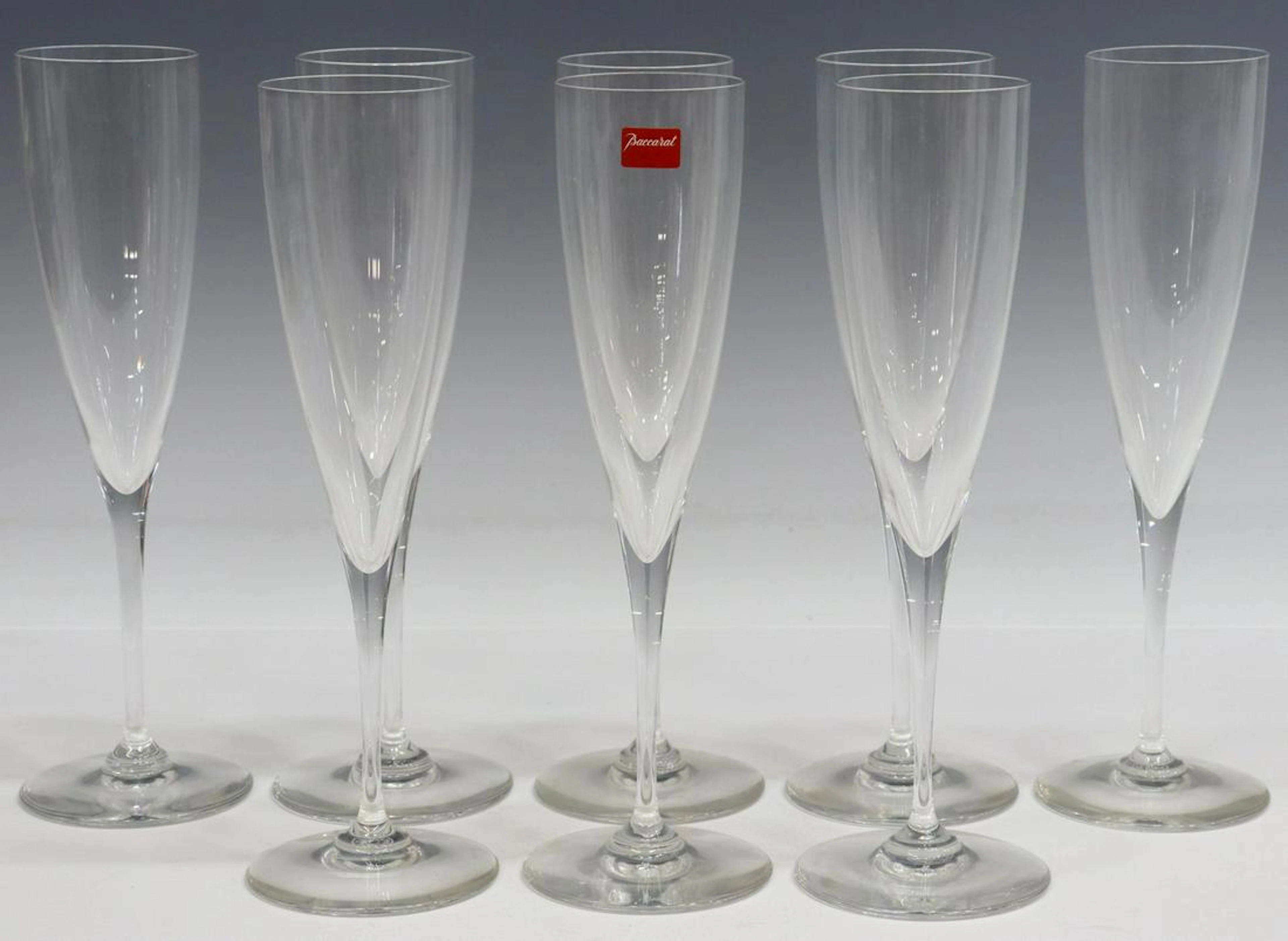 (8) BACCARAT DOM PERIGNON CRYSTAL CHAMPAGNE FLUTES
