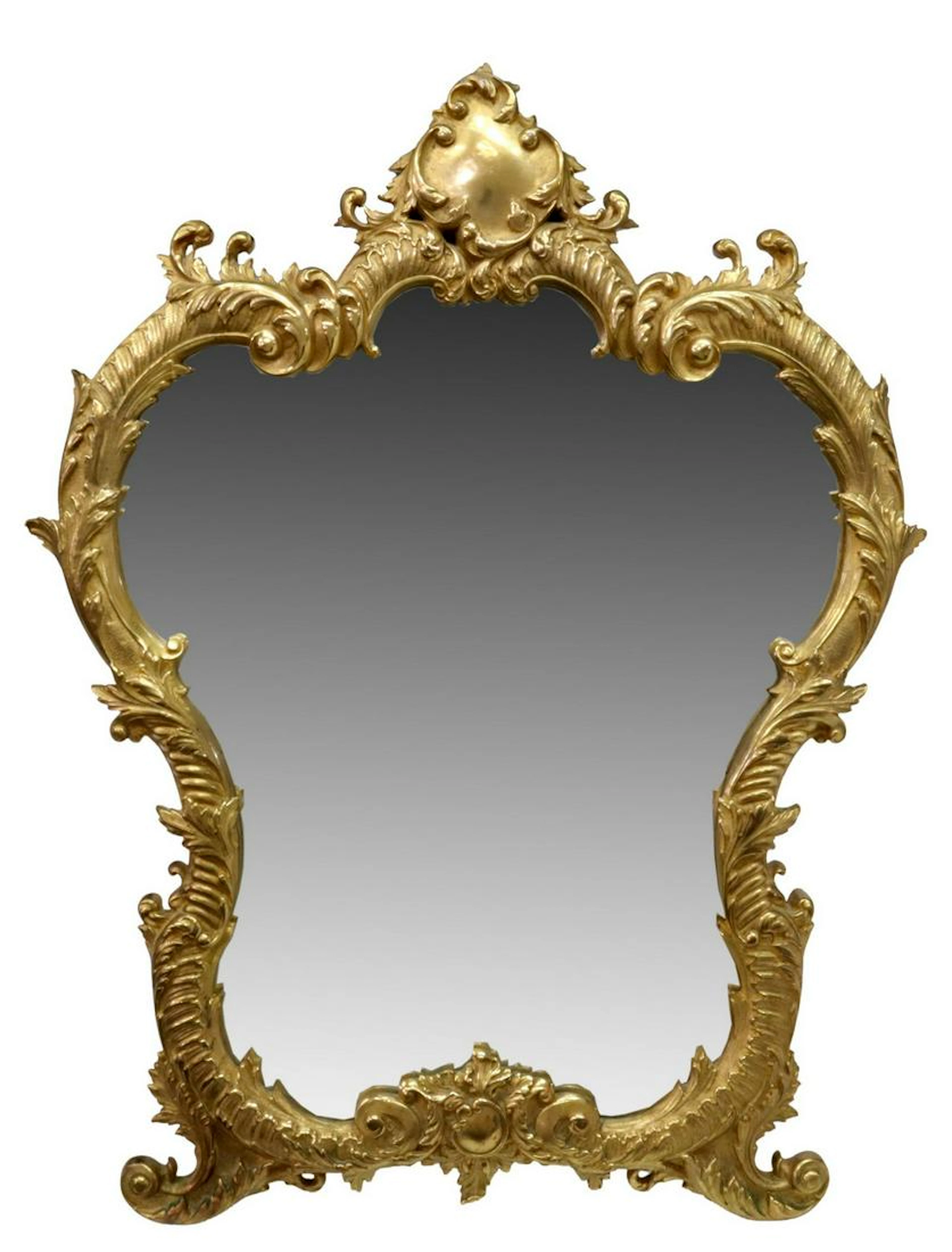 FRENCH ROCOCO BRONZE DORE DRESSING TABLE MIRROR