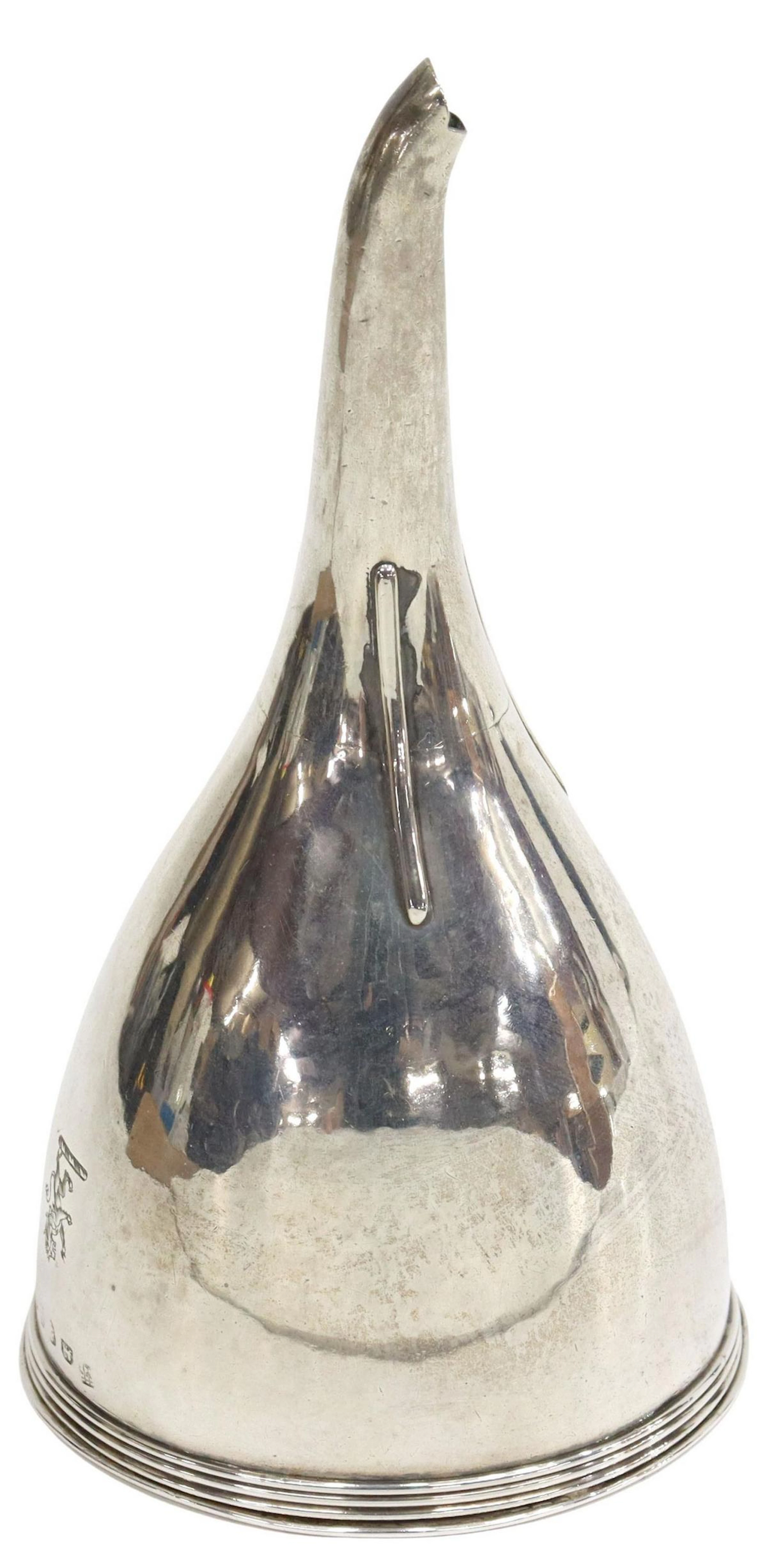 PETER, ANN & WILLIAM BATEMAN STERLING WINE FUNNEL