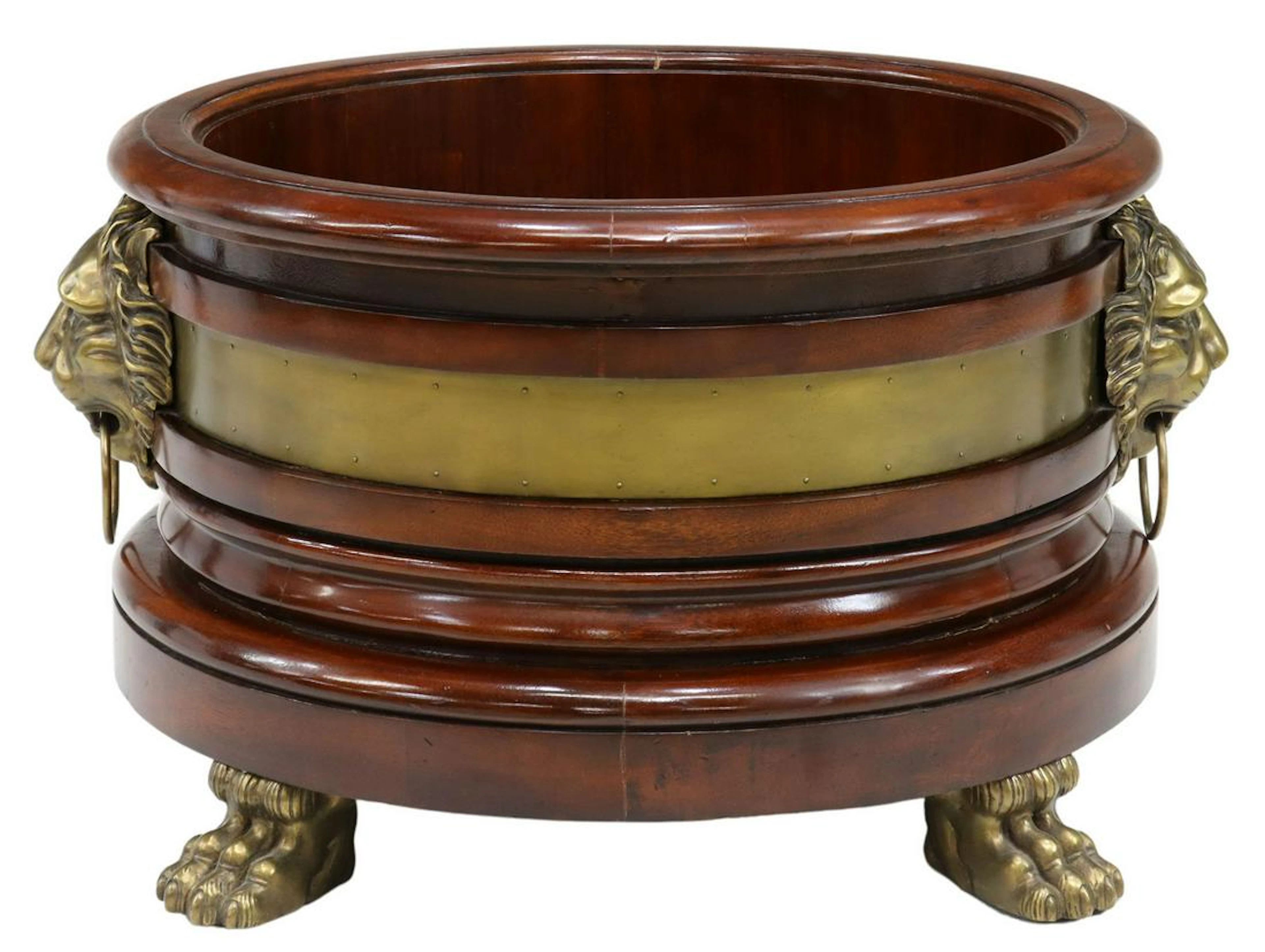 LARGE HENREDON GEORGIAN STYLE MAHOGANY PLANTER