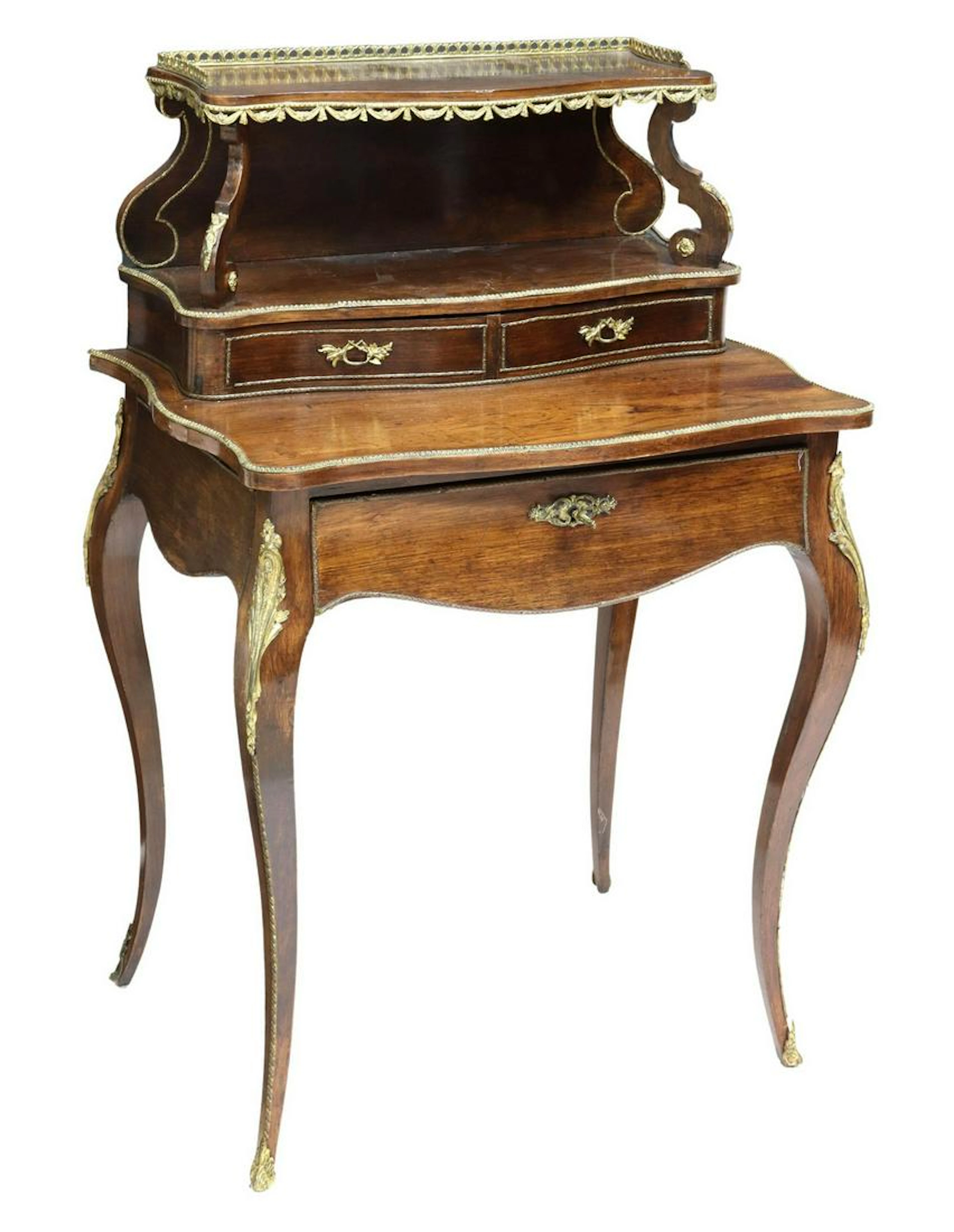 FRENCH LOUIS XV STYLE ROSEWOOD BONHEUR DU JOUR