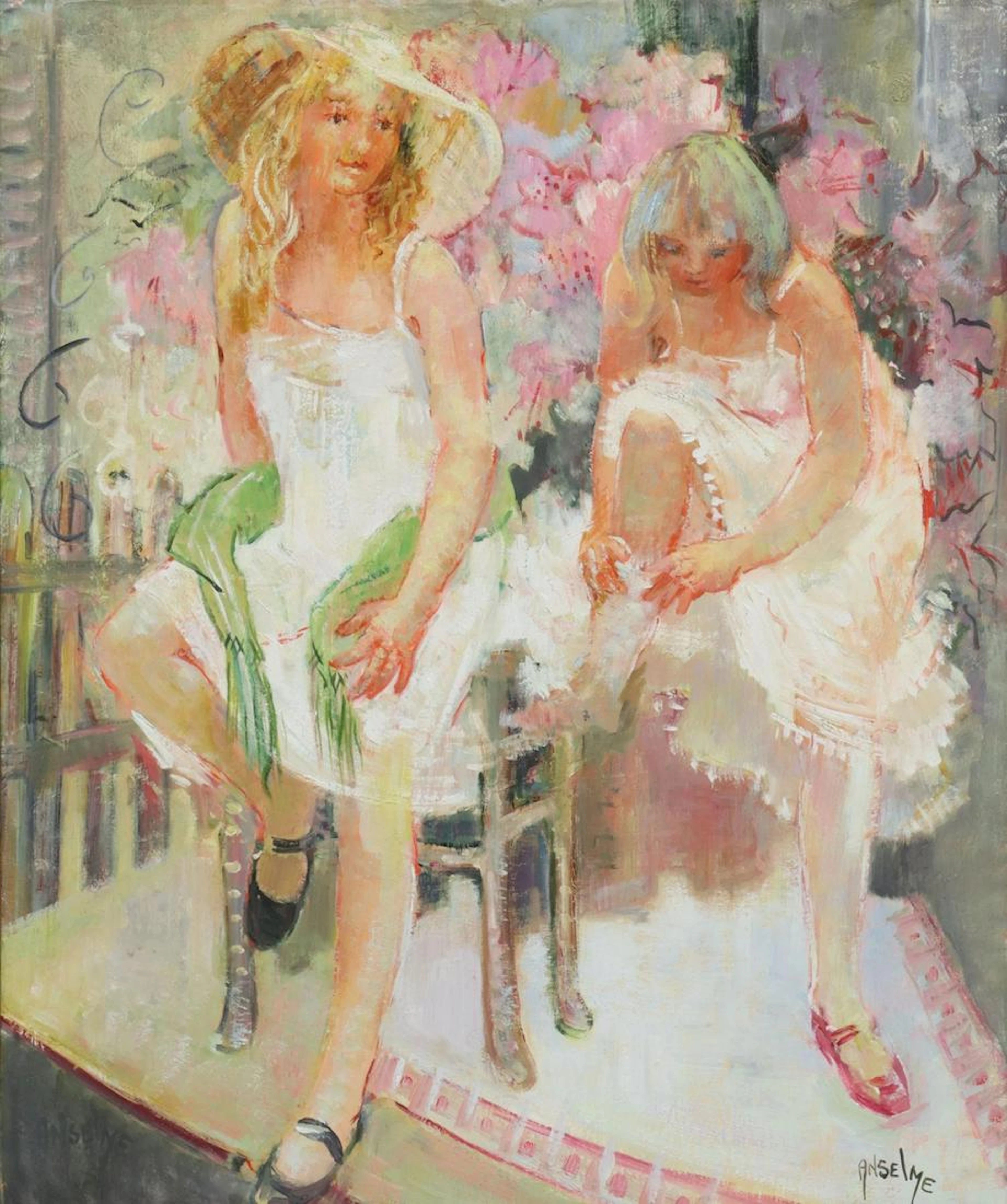 MARCEL ANSELME (1925-1982) 'L'ETE FLEURS' PAINTING