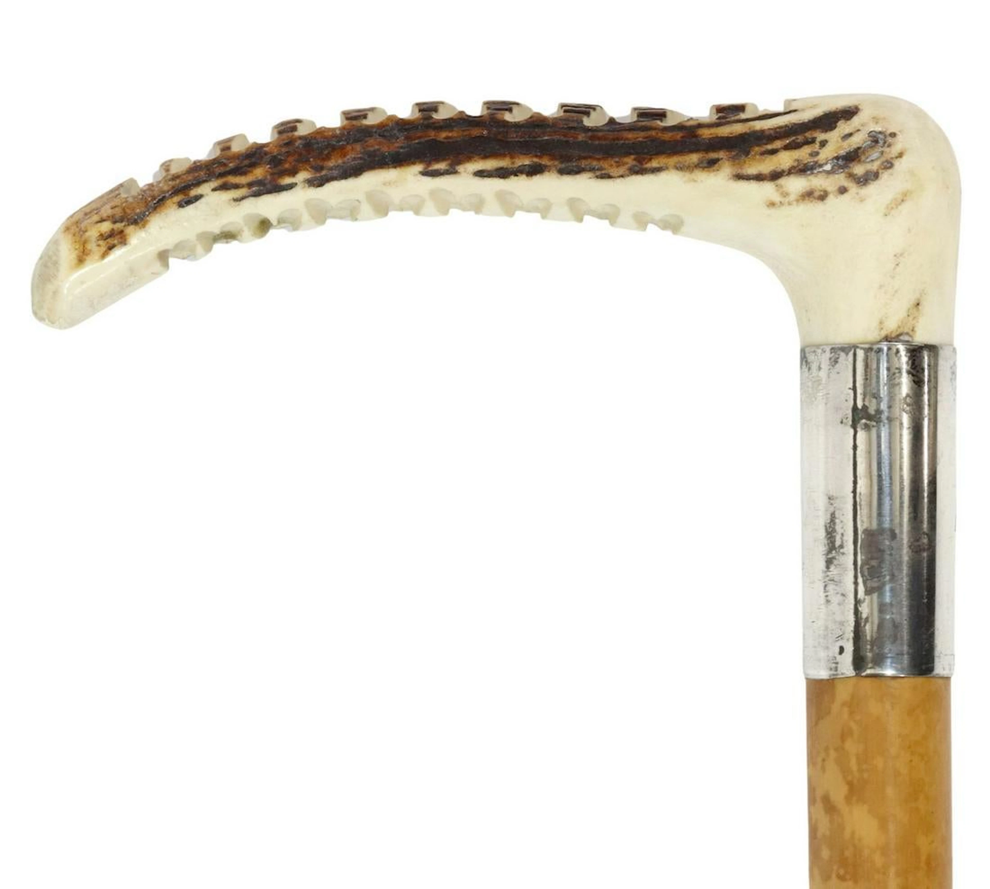 HERMES PARIS ANTLER HANDLED RIDING CROP WHIP