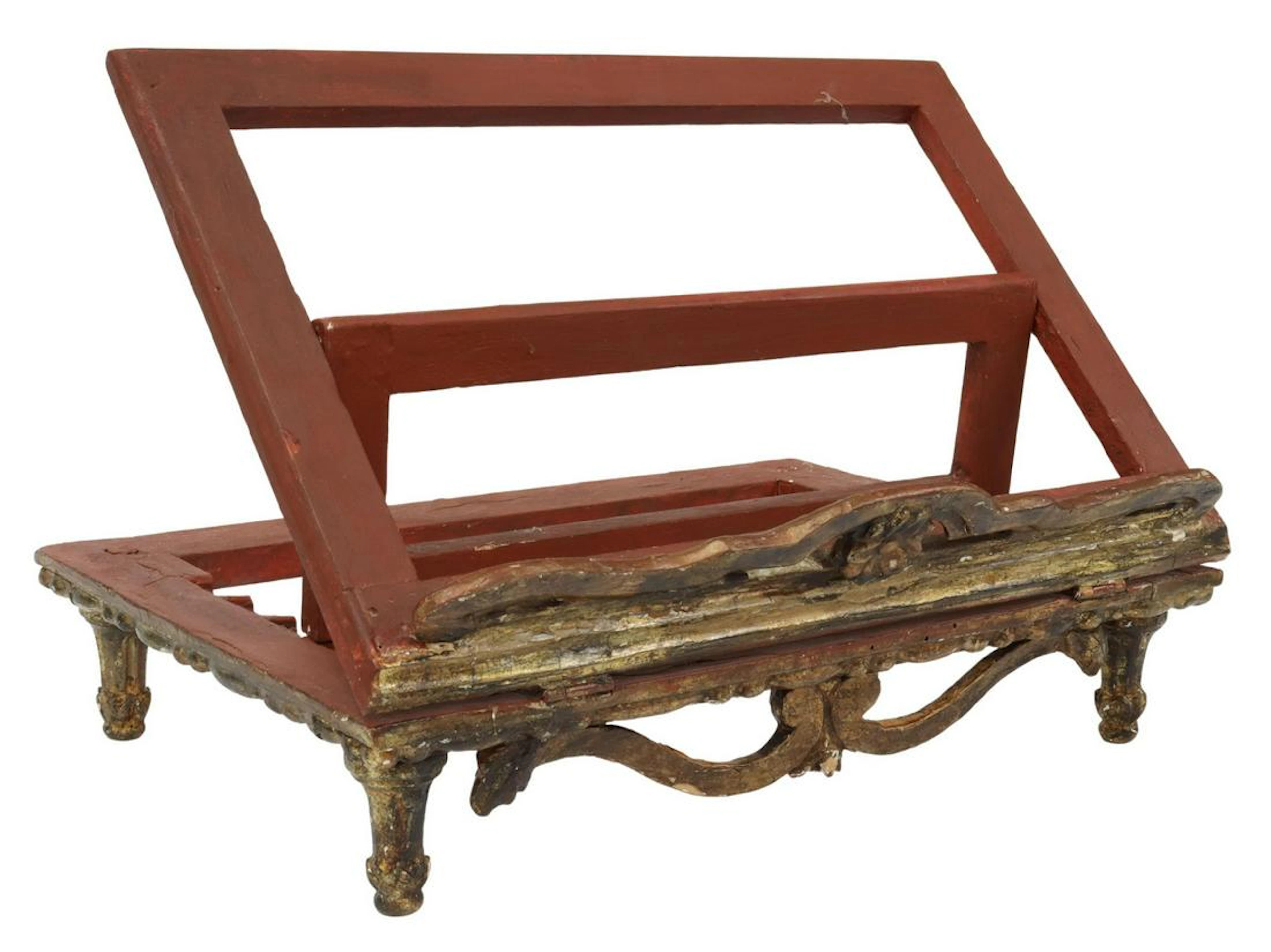 FRENCH PARCEL GILT ADJUSTABLE BOOKSTAND