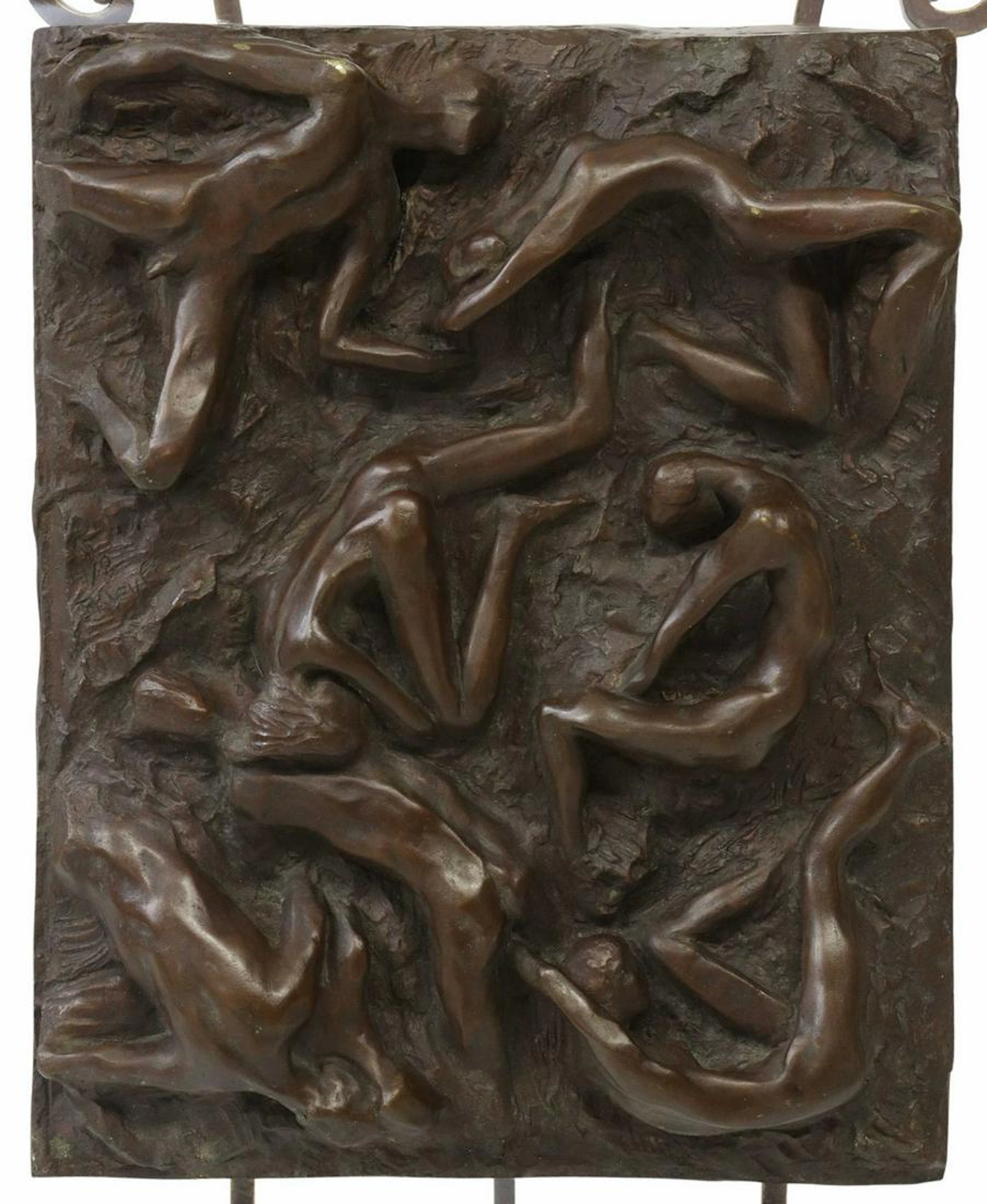 PATINATED BRONZE SCULPTURE, EROTIC NUDES, J KLEYFF