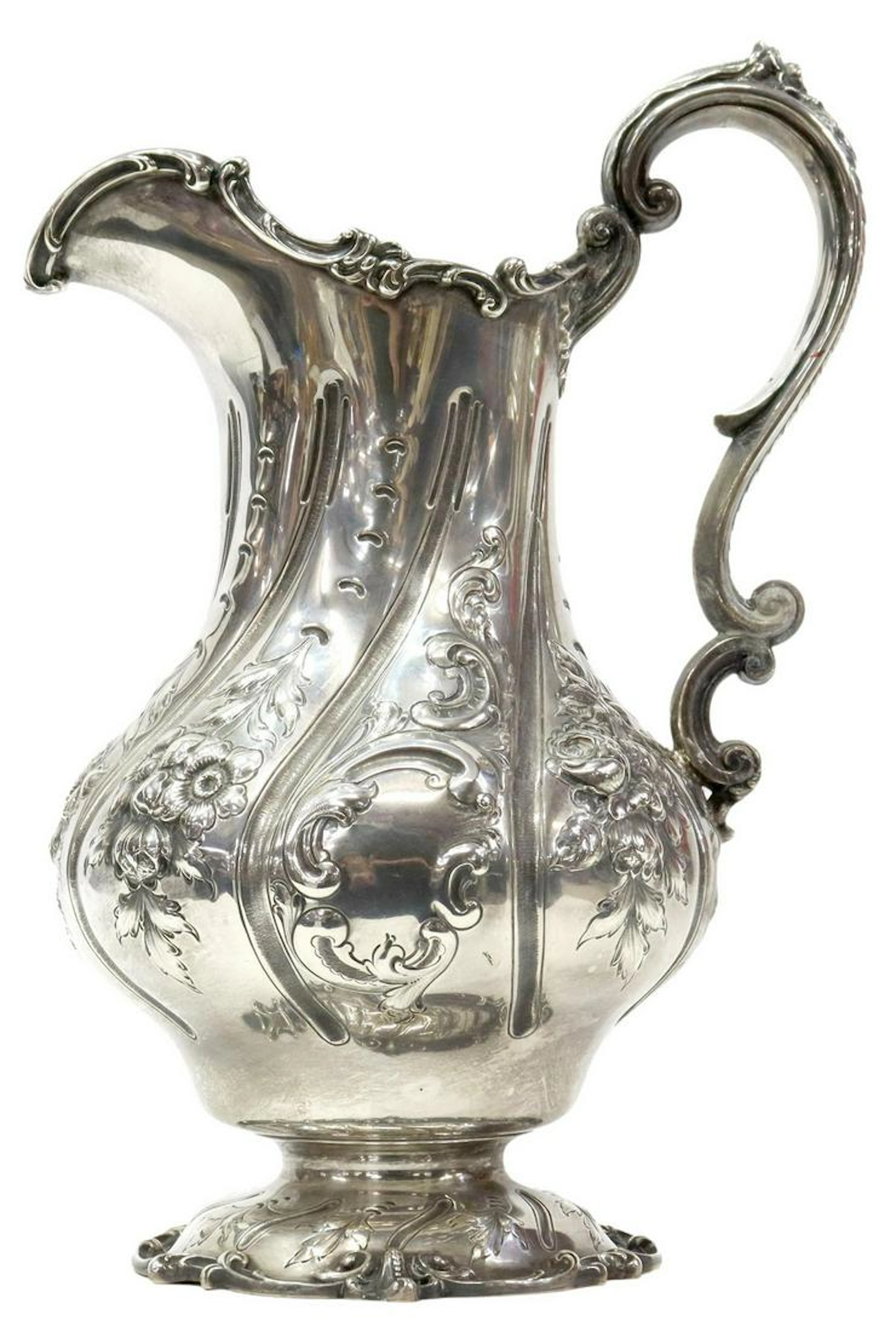 LARGE GORHAM STERLING SILVER WATER PITCHER, c.1903