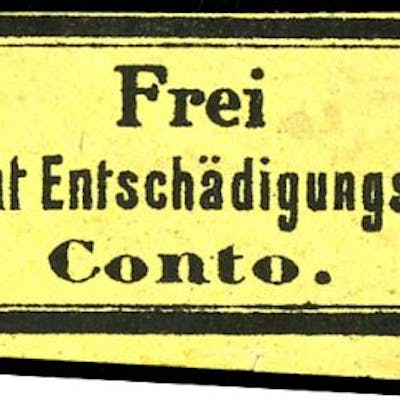 Gebührenzettel für Dienstbriefe der Eisenbahn | Barnebys