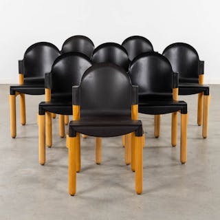 Gerd LANGE (1931) 'Flex' 8 chairs for Thonet. (L:47 x W:47 x H:80 cm)