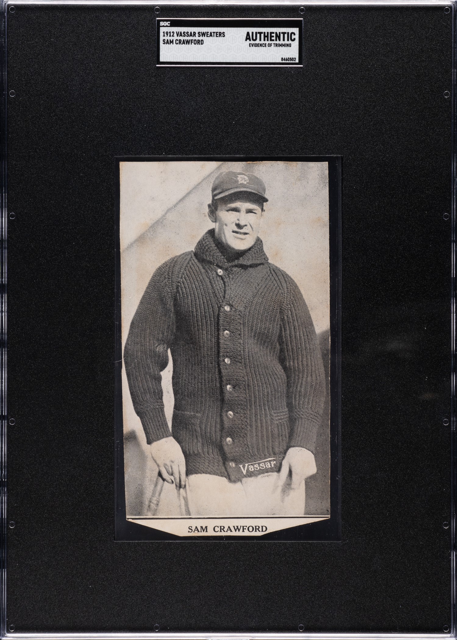 Extremely Rare 1913 Vassar Sweaters Sam Crawford - Newly Discovered ...