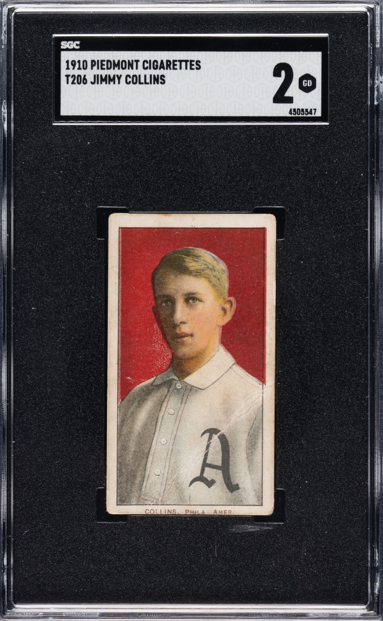 1909-1911 T206 White Border Eddie Collins SGC GOOD 2 | Barnebys