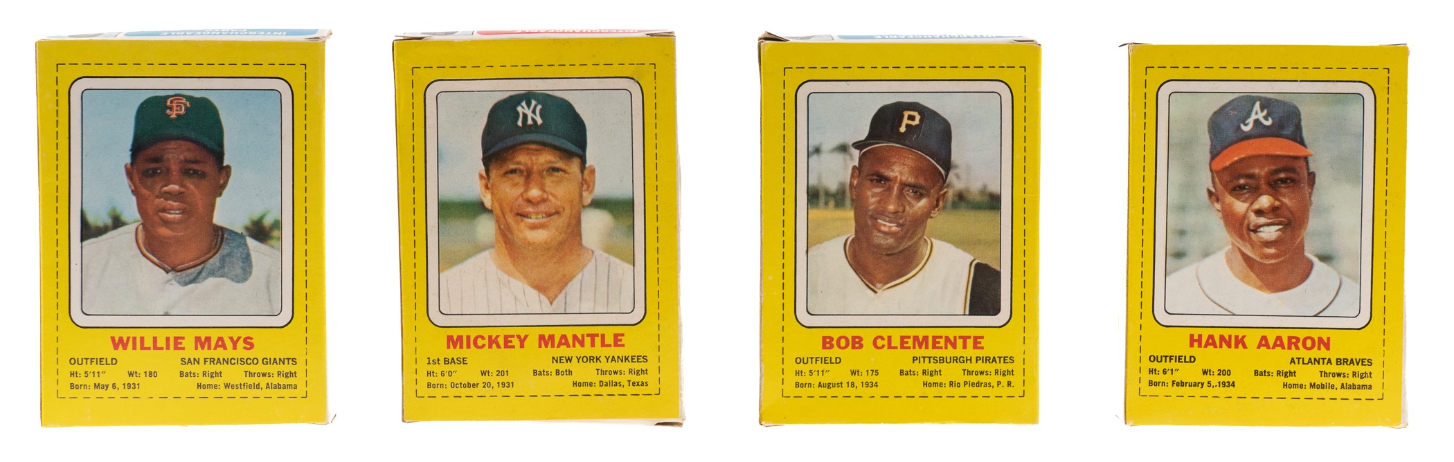 1969 Transogram Complete Box Collection (11) Including Mantle, Mays ...