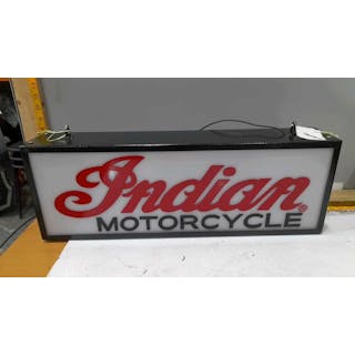 INDIAN MOTOR CYCLES LIGHT UP SIGN 25"X9"