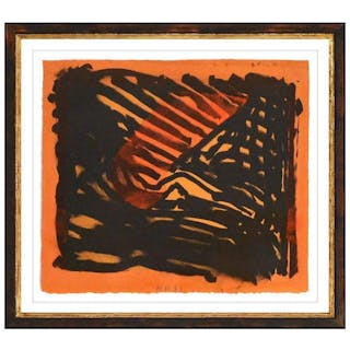 Howard Hodgkin Orignal Color Lithograph Signed Red Eye Abstract Hand
