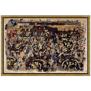 Leroy Neiman Large Original Color Tapestry Hand Signed New York Stock