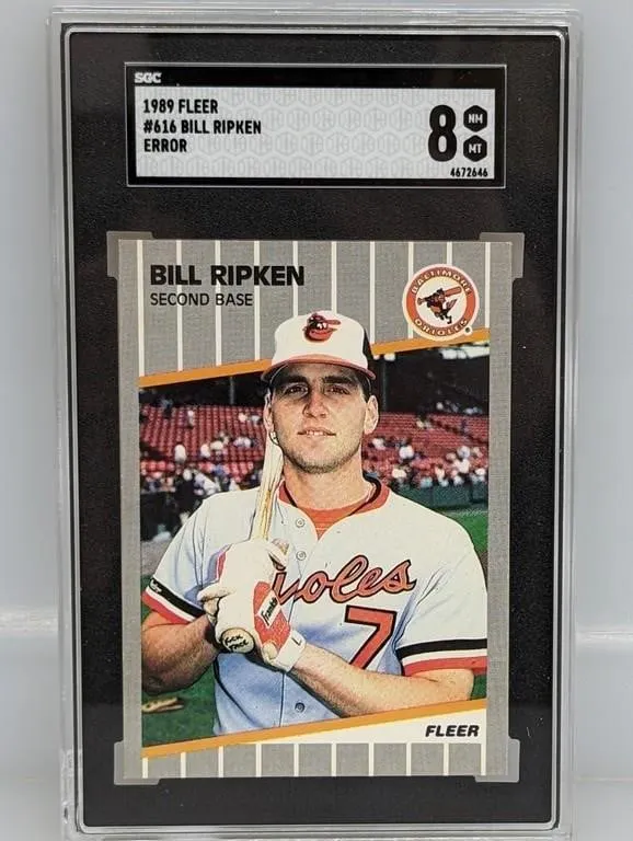 1989 Fleer Bill Ripken Rookie F*CK FACE SGC 8 | Barnebys