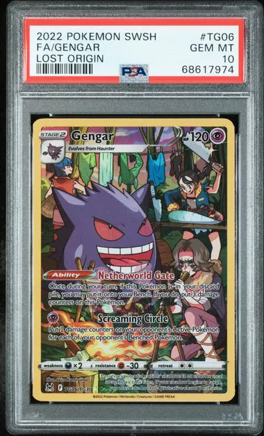 2022 Pokemon Sword & Shield Lost Origin Full Art Rare #TG06 Gengar ...