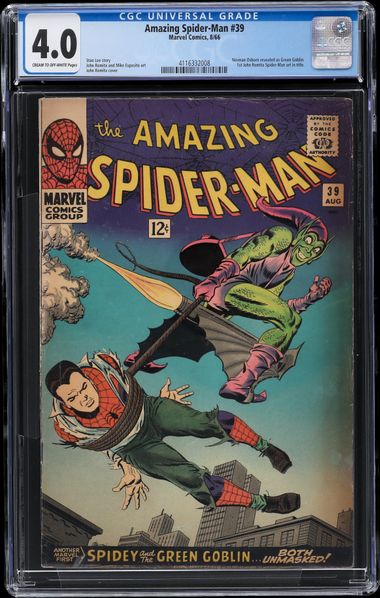 Cgc 4.0 - Norman Osborn Revealed As The Green Goblin Amazing Spider-Man ...