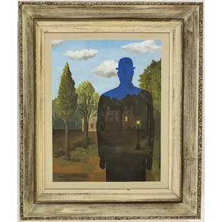 Rene Magritte Belgian 1898 - 1967 Untitled Oil on Canvas Painting