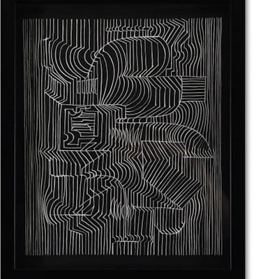 Victor Vasarely (1908-1997), "Gordium de la serie Ondulatoires" Framed