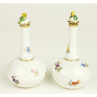 Pair of 19th C. Meissen Porcelain Vases