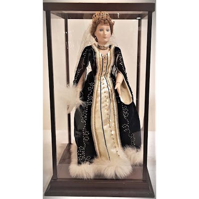 Franklin Mint Russian Czarina, Calpurnia Caesar Vintage Doll Gold Plated Crown